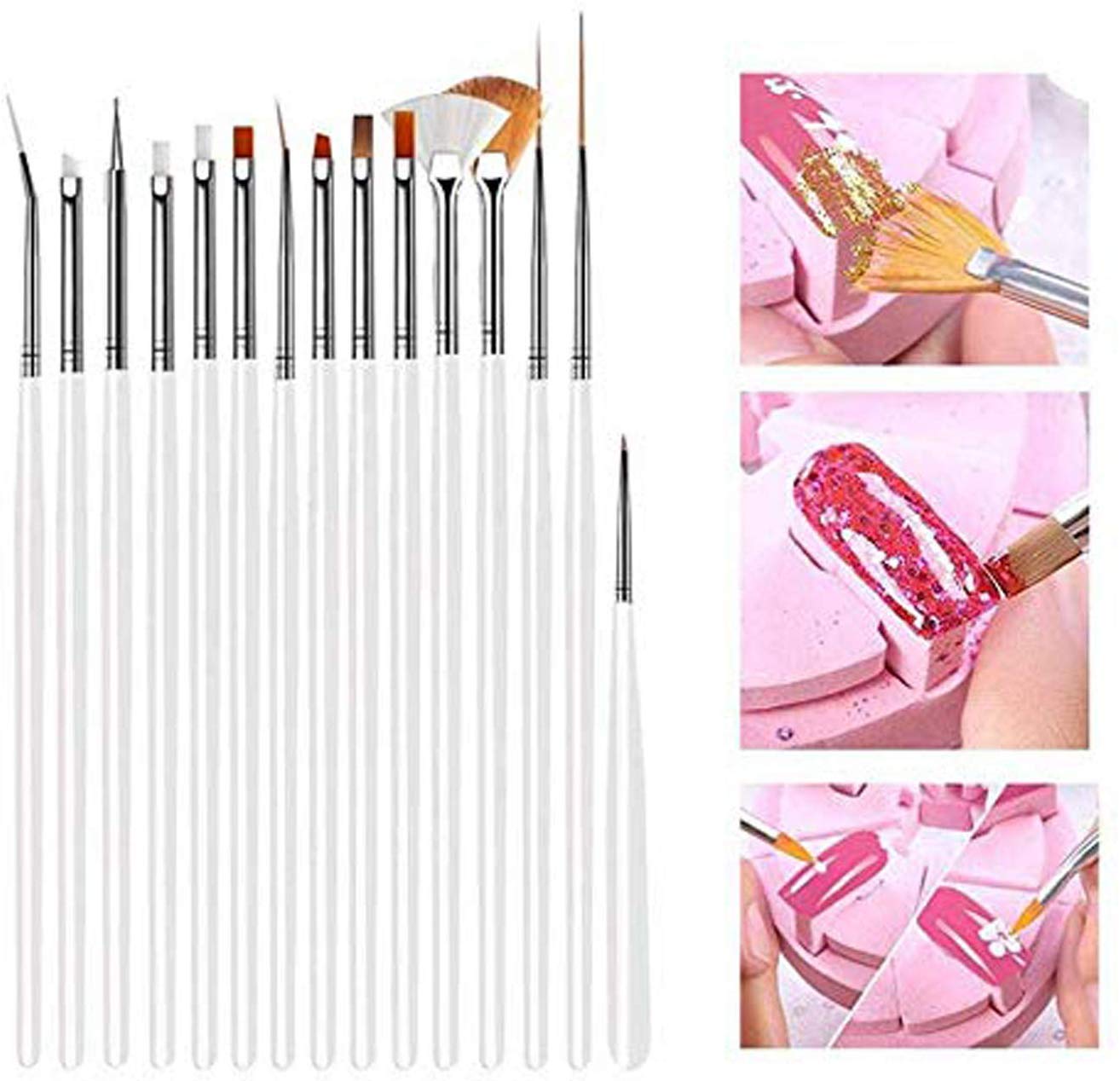 Premium Nail Art Kit - 31 Piece Set with Nail Brushes, Dotting Pens, Striping Tapes & French Manicure Guides | Professional Manicure Tools for Salon & Home Use | DIY Nail Design Essentials for Beginners & Experts