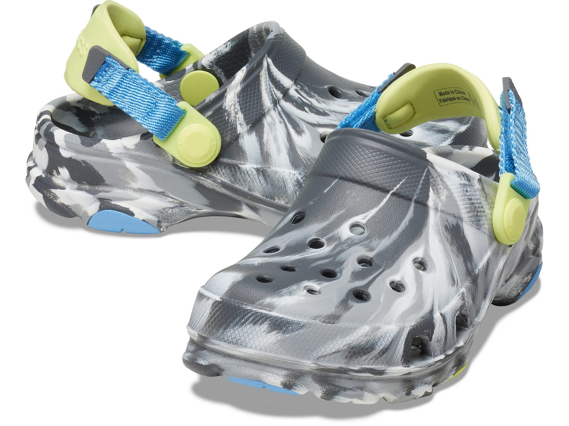 Crocs Unisex-Child All-Terrain Marbled Clog - Waterproof Kids Shoes for Outdoor Play, Beach & Pool Activities | Comfortable & Durable Non-Slip Sandals