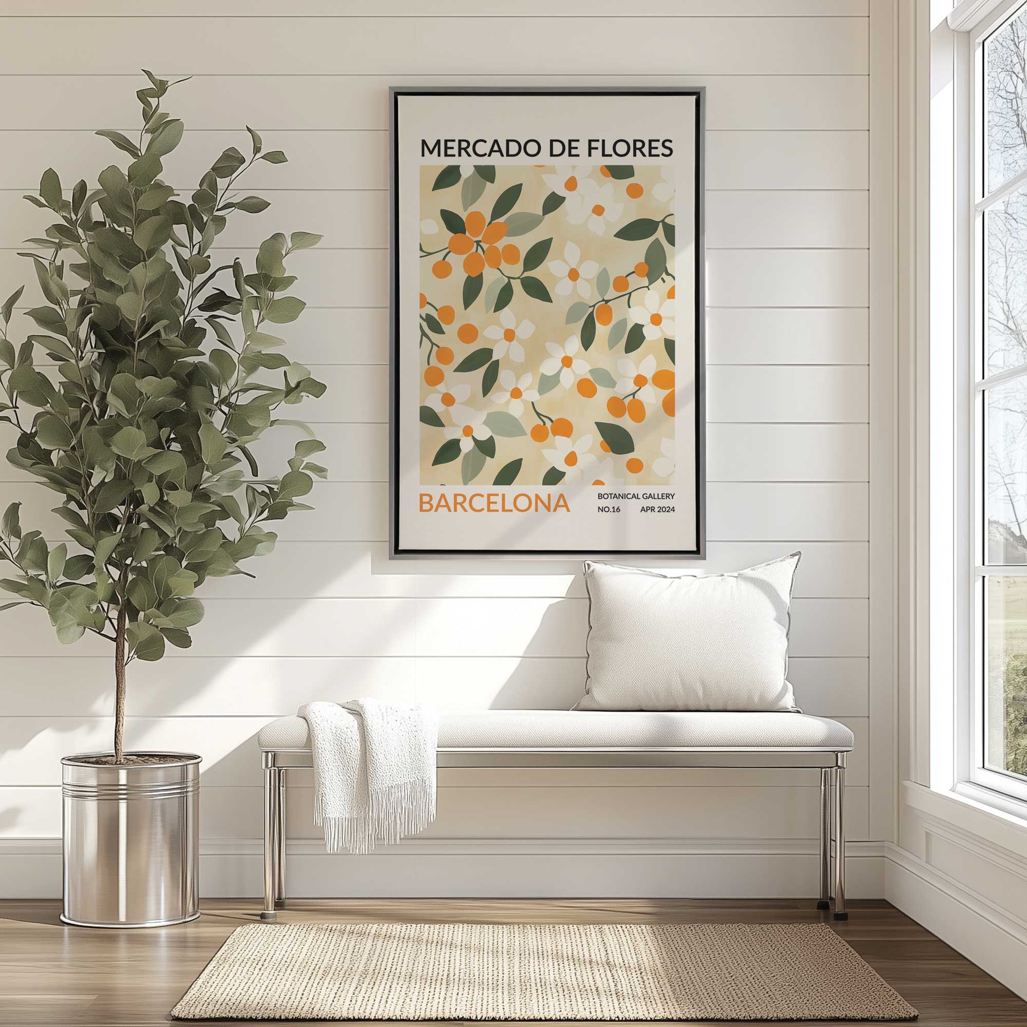 Barcelona Flower Market Canvas Print - Vibrant Wall Art for Living Room, Bedroom & Office Decor