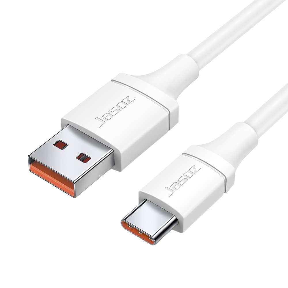 Premium 6A Fast Charging USB C Cable - 4.9ft Type C Charger Cord for iPhone 15/14/13, Samsung Galaxy, Pixel - High Speed Data Sync & Power Delivery - Perfect for Home, Office & Travel (White)
