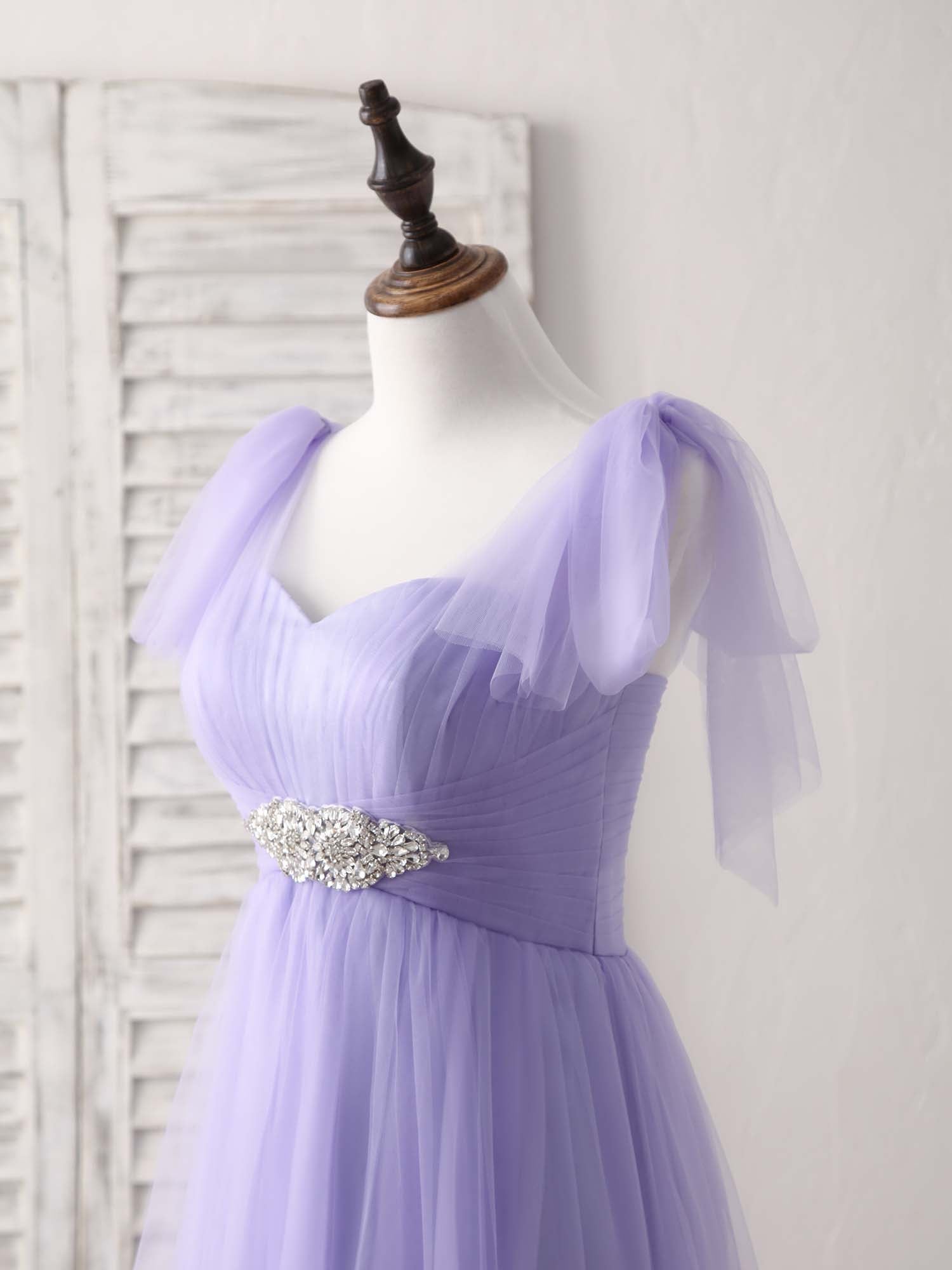 Elegant Purple Sweetheart Neck Tulle Long Prom Dress - Formal Evening Gown for Bridesmaids, Homecoming, Ball & Special Occasions
