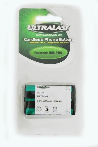 3.6V Replacement Battery for Panasonic KX-TG2300 Cordless Phone - Compatible with HHR-P104 - Long Lasting Ni-MH Rechargeable Battery for Home & Office Use