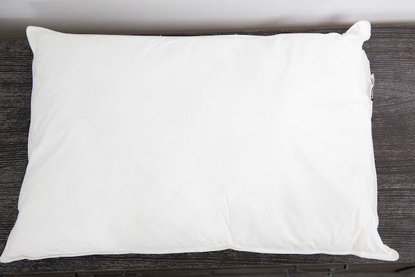 Premium Pillowtex 50% White Duck Feather & 50% Microfiber Blend Pillow - Soft Support for Side, Back & Stomach Sleepers - Ideal for Home, Hotel & Travel Use