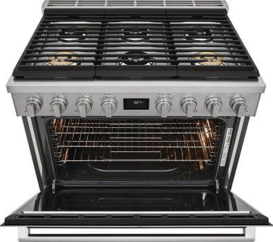 Electroux ECFD3668AS 36-Inch Stainless Steel Dual Fuel Freestanding Range - Perfect for Home Kitchens & Professional Cooking