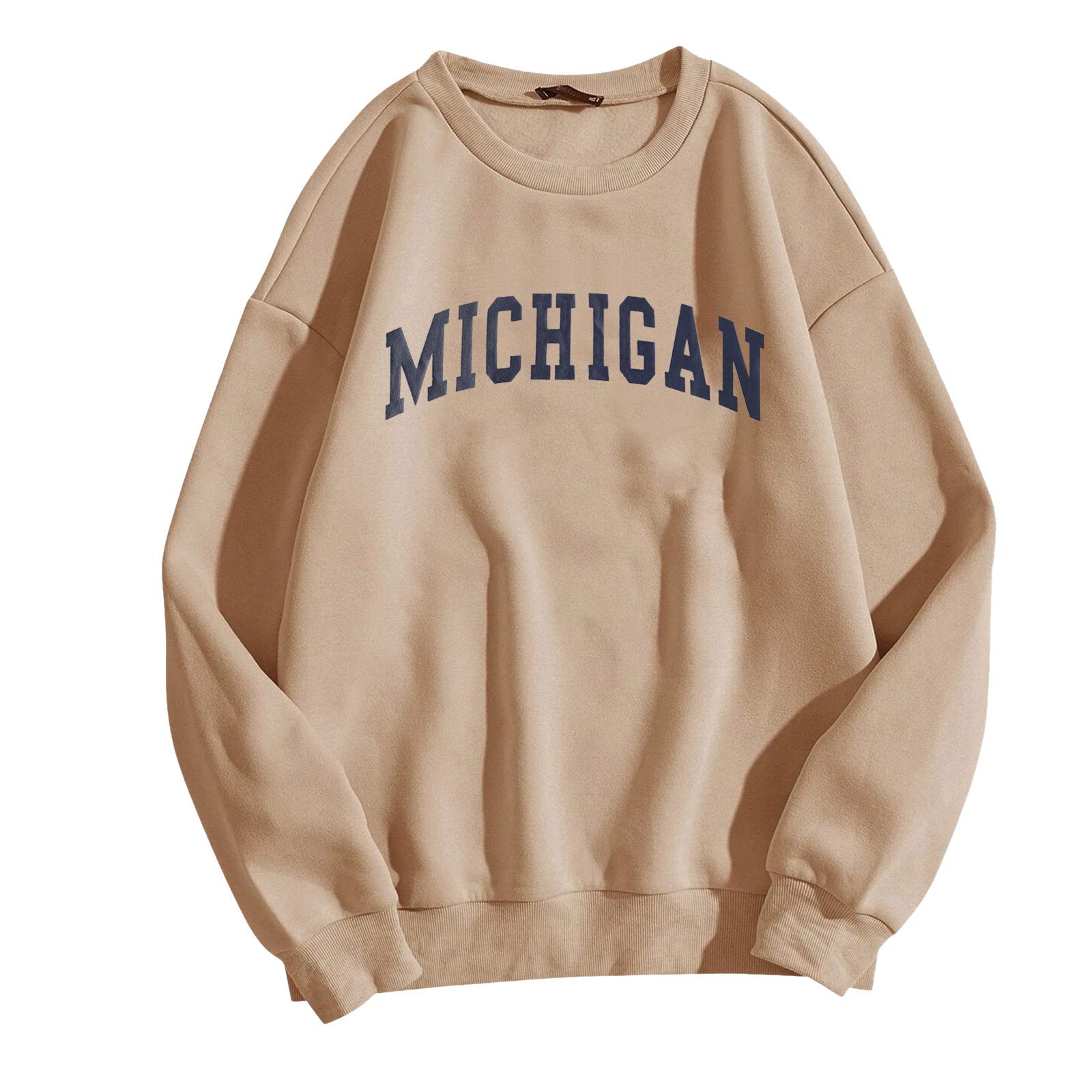Leopard Print Sweatshirt for Women - Soft Long Sleeve Pullover with Letter Graphic & Crew Neck | Casual Daily Wear, Lounge Outfit, Street Style Fashion