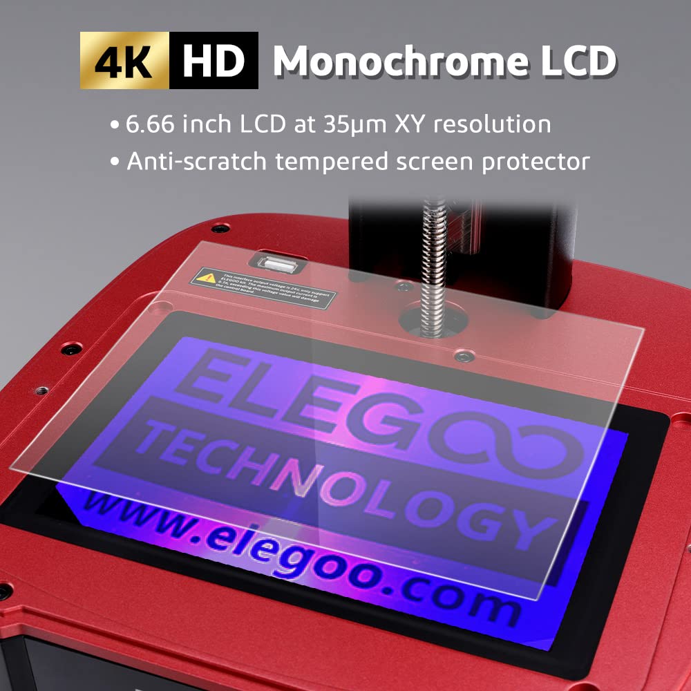 ELEGOO Mars 3 Pro 4K Mono LCD Resin 3D Printer with Odor Reduction | 6.6