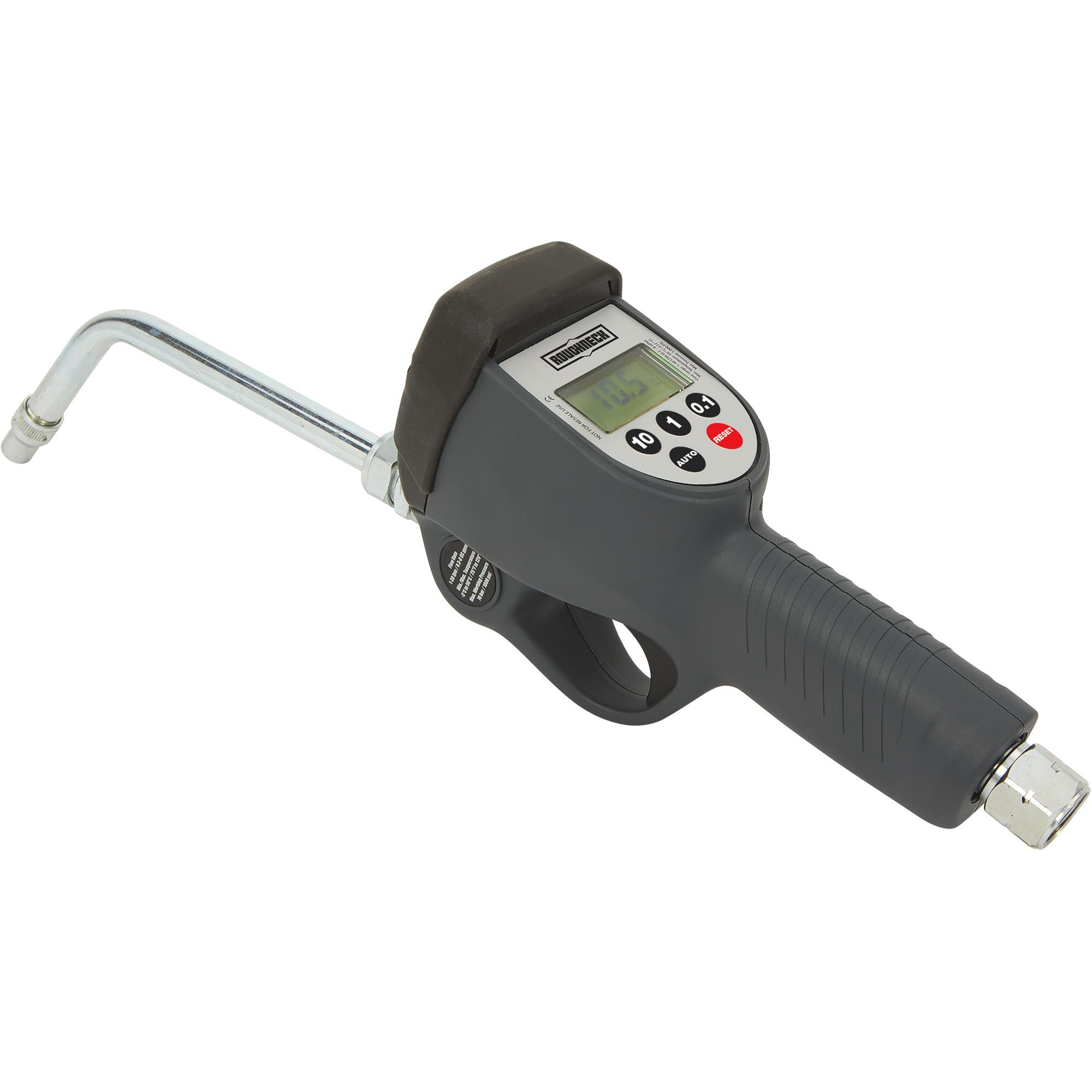 Roughneck Oil Control Gun with Preset Meter - 0.3-8 GPM Flow Rate, 1000 PSI Pressure for Industrial Lubrication & Hydraulic Systems - Ideal for Automotive, Construction & Heavy Equipment Maintenance