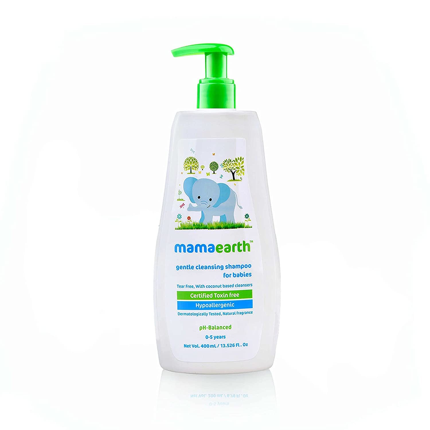 Mamaearth Gentle Baby Shampoo with Coconut, Jojoba Oil, Calendula & Aloe Vera | Tear-Free Natural Cleansing Shampoo for Newborns & Infants | 400ml | Perfect for Daily Bath Time & Sensitive Scalp Care
