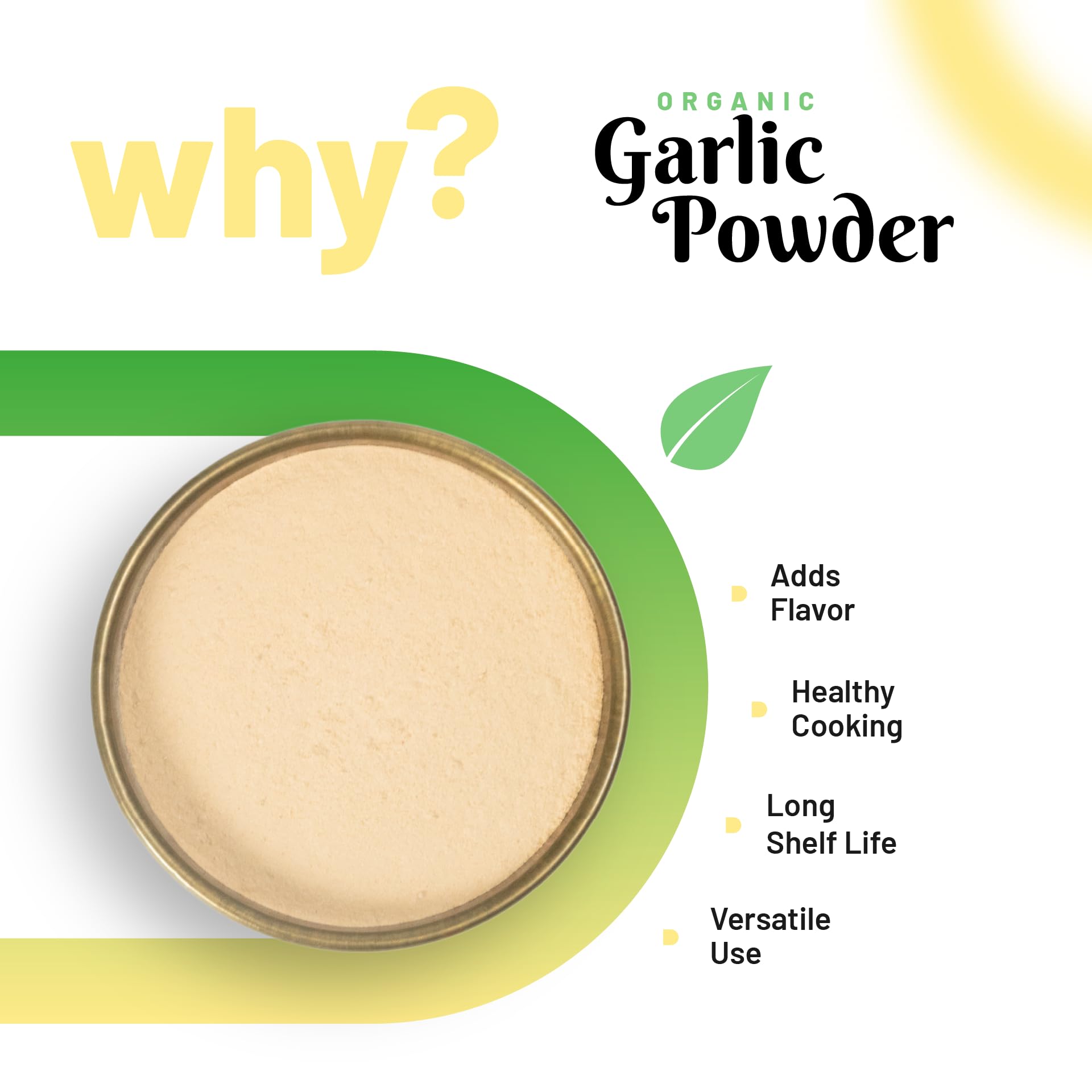 Organic Garlic Powder - NPOP Certified, Pure & Natural, 350g | Indian Origin | Perfect for Cooking, Seasoning & Health Benefits