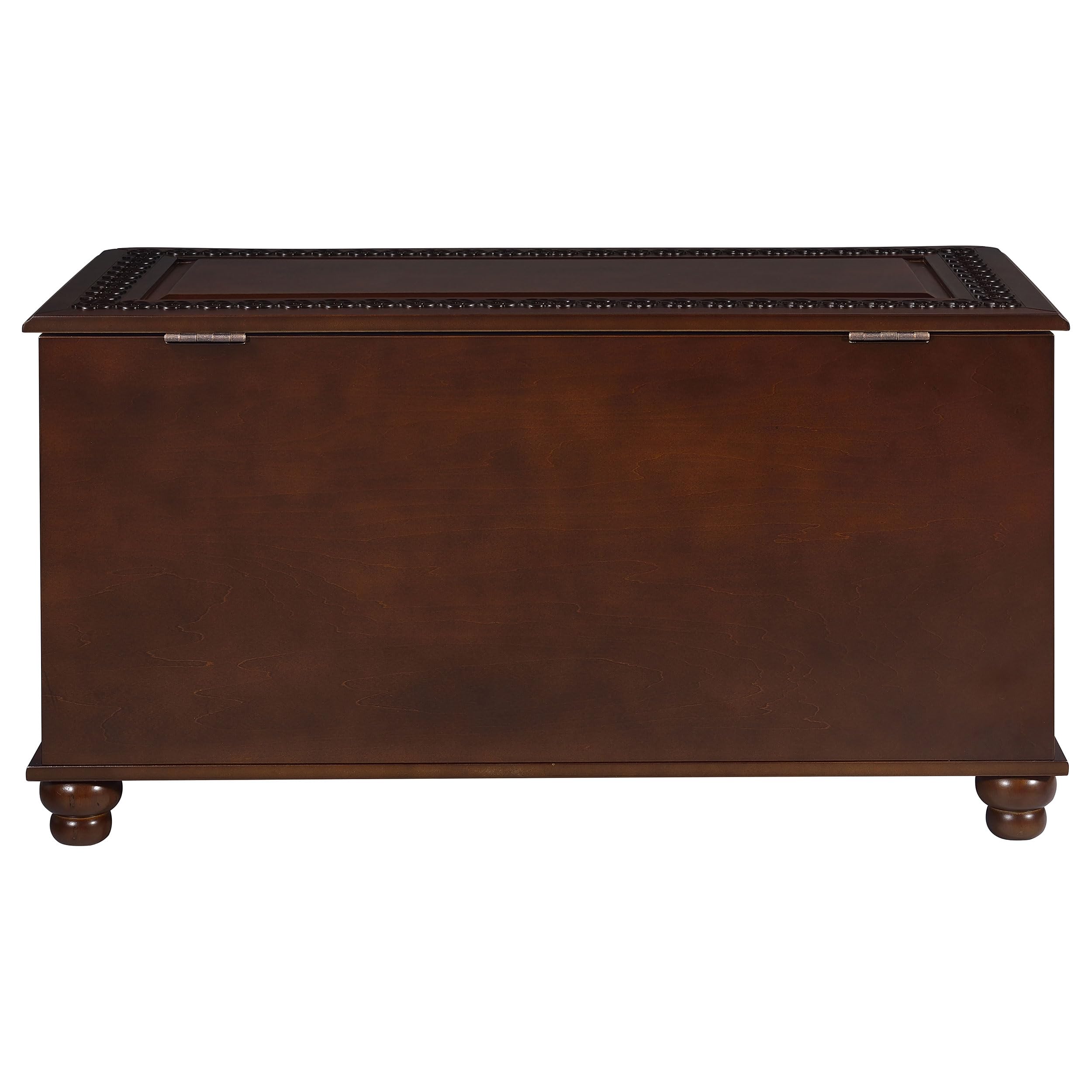 Coaster Home Furnishings Finlay Traditional 40-Inch Wood Storage Trunk - Cedar Lined Hope Chest for Bedroom, Kids Room & Nursery - Dark Tobacco Finish (900012) - Perfect for Blanket Storage, Toy Organization & Seasonal Decor