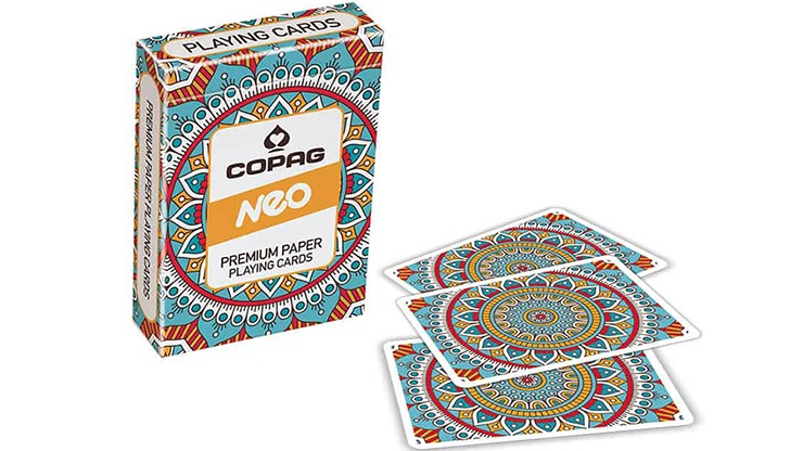 Copag Neo Series (Mandala) Playing Cards - Premium Casino Grade Poker Cards for Professional & Home Games, Cardistry & Magic Tricks | Durable Plastic Coated for Smooth Shuffling & Dealing
