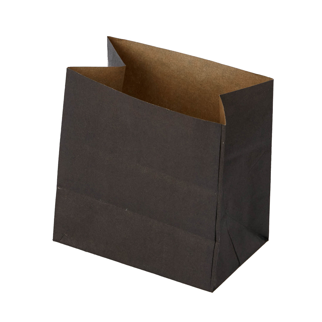 Eco-Friendly Black Paper Snack Bags 4x2.25x3.75 Inches - 100 Count Bulk Pack for Parties, Picnics & School Lunches | Small Food Storage Bags | Disposable Snack Pouches