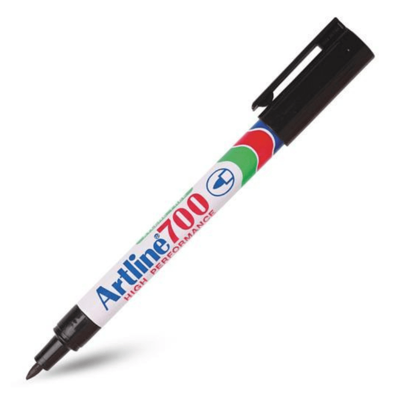 Artline 700 Permanent Marker Fine Tip Black - Waterproof & Fade-Resistant Ink for Office, School & DIY Projects