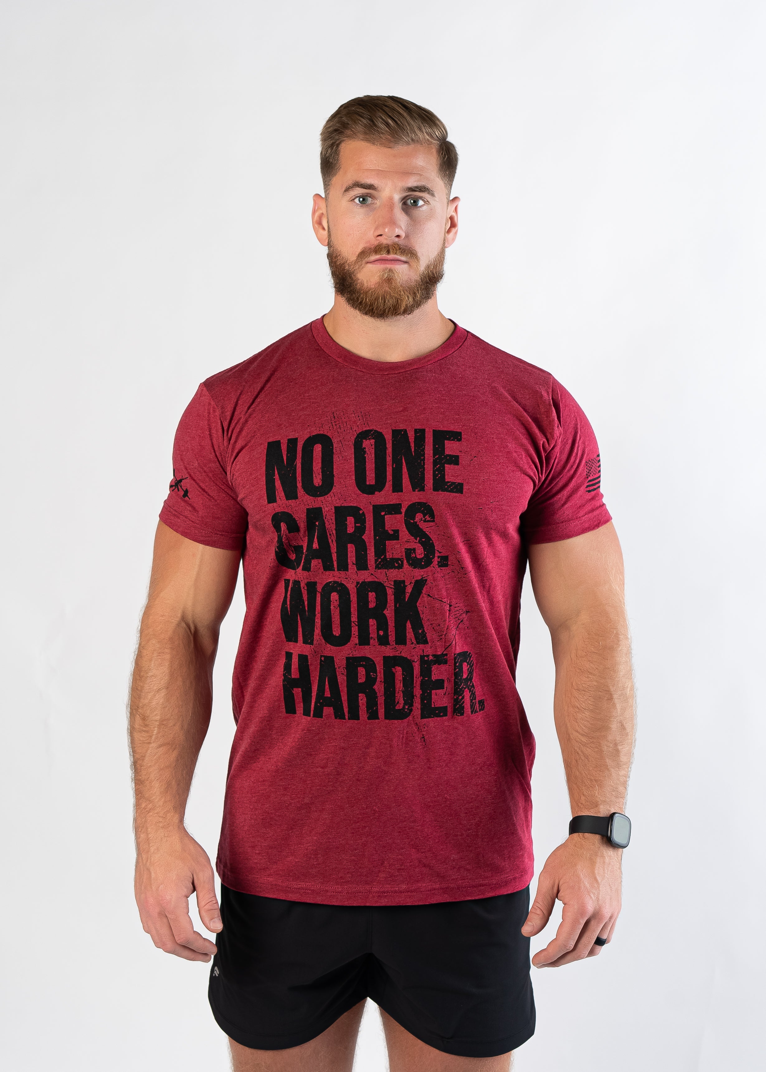 Men's No One Cares Graphic T-Shirt - Red Cotton Tee for Casual Wear & Street Style | Funny Sarcastic Shirt for Parties, Gifts & Everyday Outfits