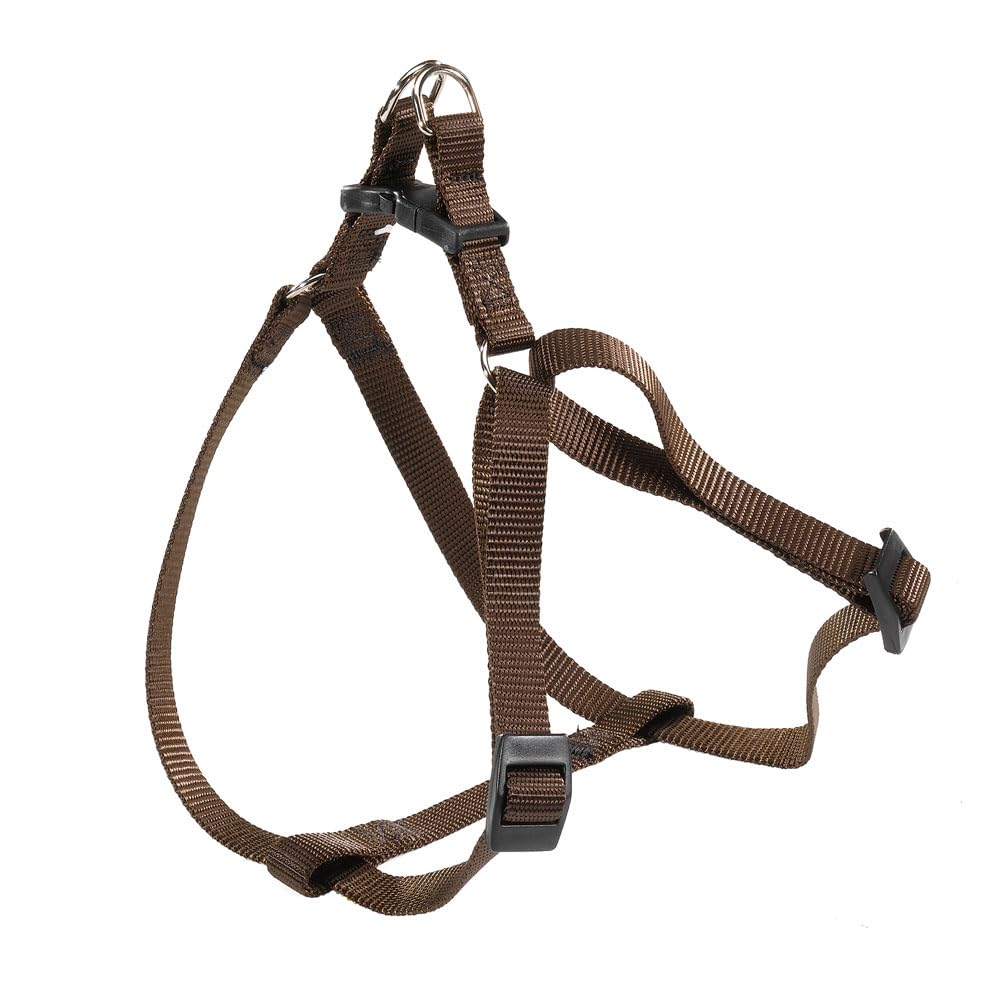 Ferplast XL Adjustable Dog Harness for Large Dogs 63-94cm - Easy to Wear Comfortable Pet Vest for Walking, Training & Outdoor Adventures (Brown)
