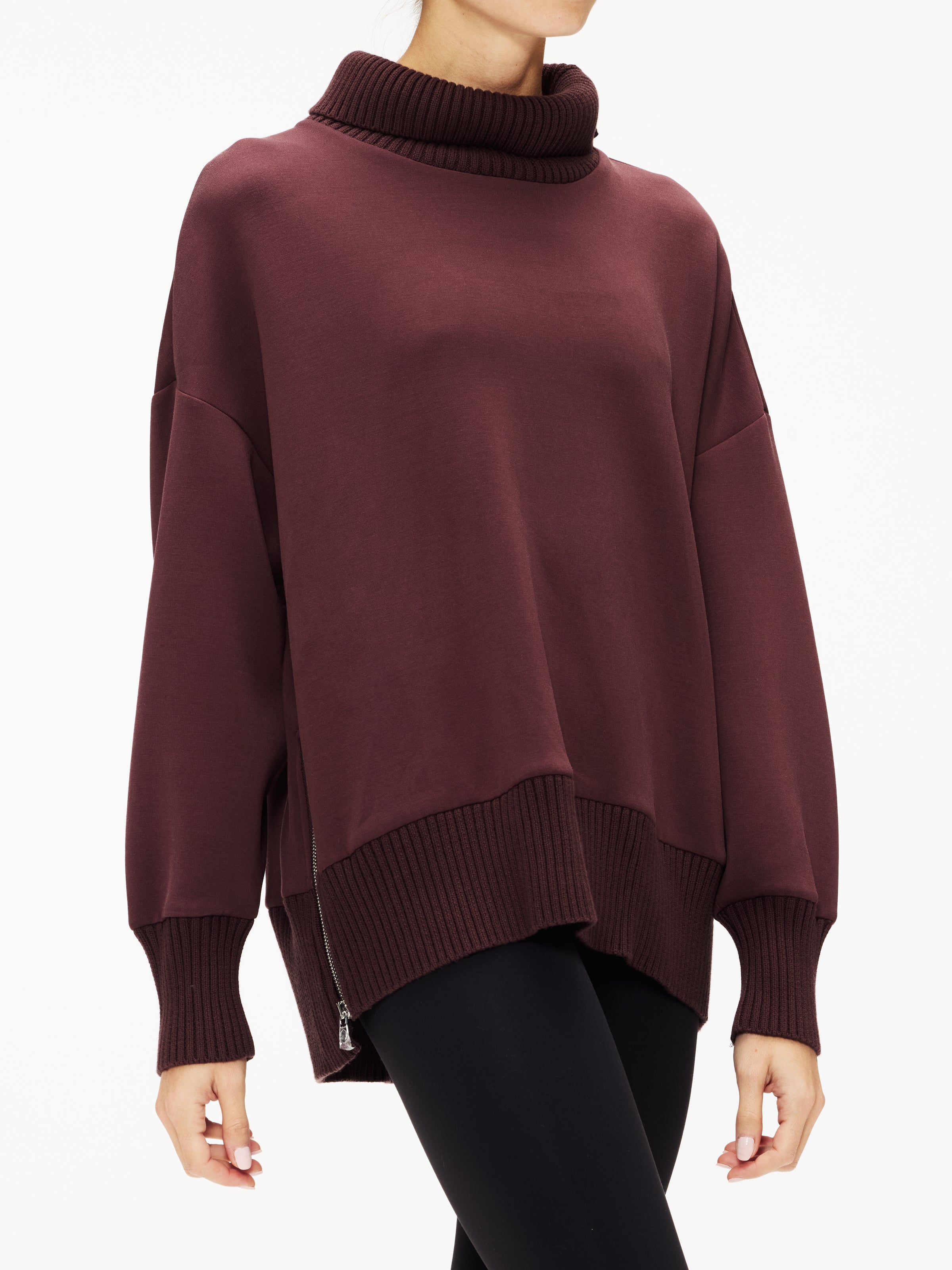 Varley Barker High Neck Sweater for Women - Soft & Cozy Pullover Sweatshirt - Perfect for Fall & Winter Fashion, Casual Outfits, and Layering