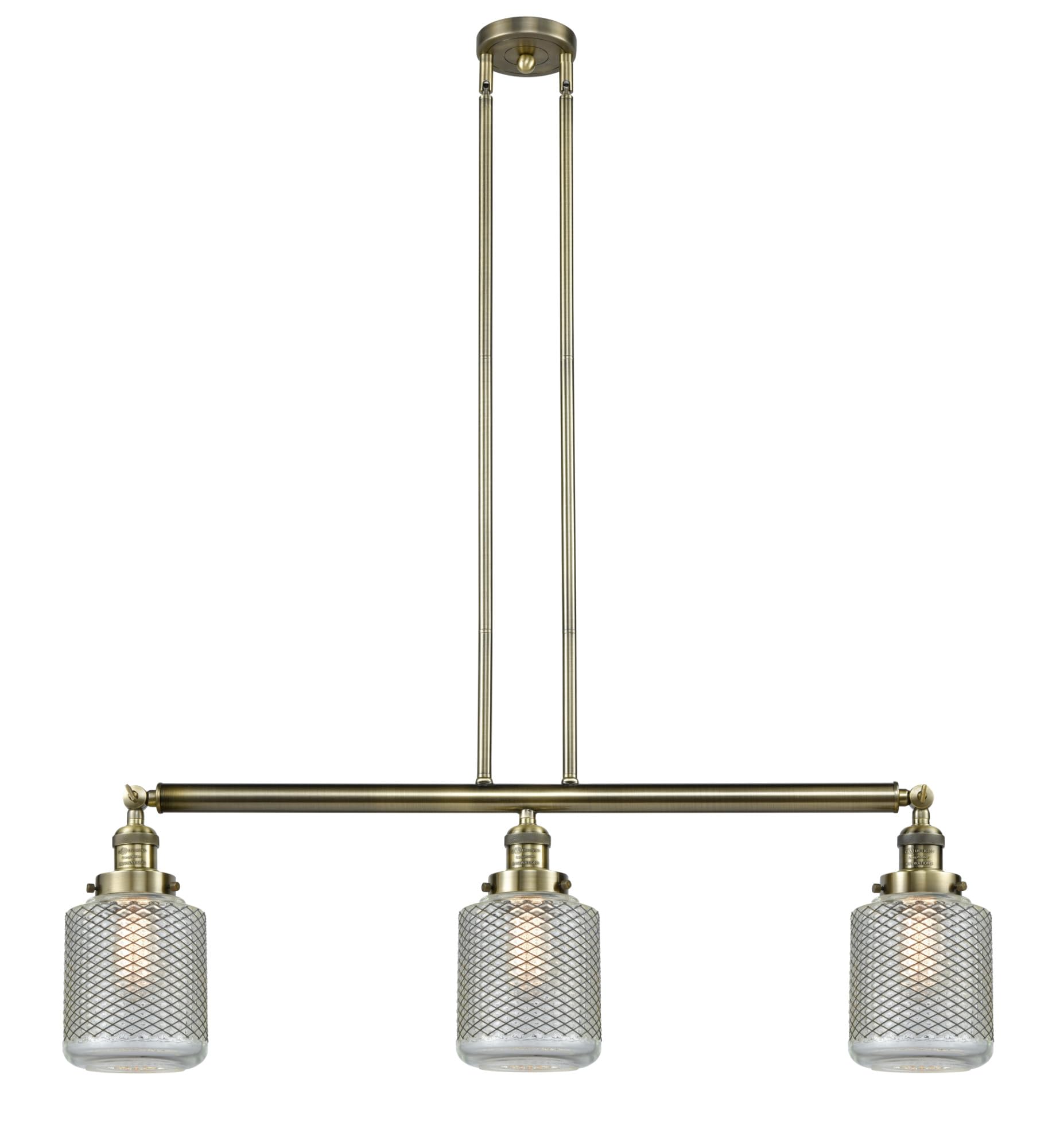 Stanton 3-Light Island Pendant Light Fixture in Antique Copper - Modern Kitchen Lighting for Dining Room & Bar Counter Decor