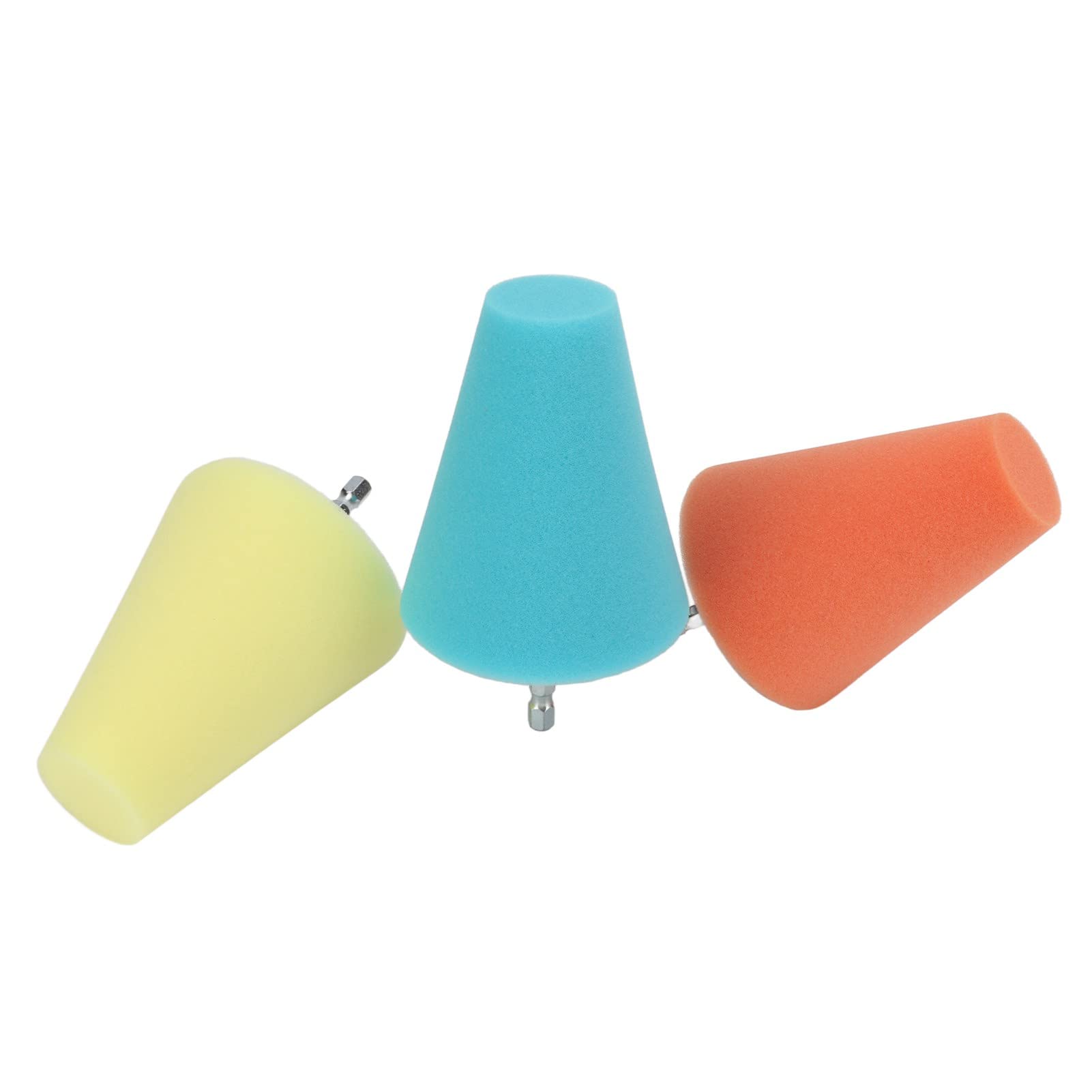 3PCS Wheel Sponge Buffing Cone Kit - Professional Wheel Hub Polishing Pads for Cars, Boats & Motorcycles - Perfect for Detailing, Scratch Removal & Shine Restoration