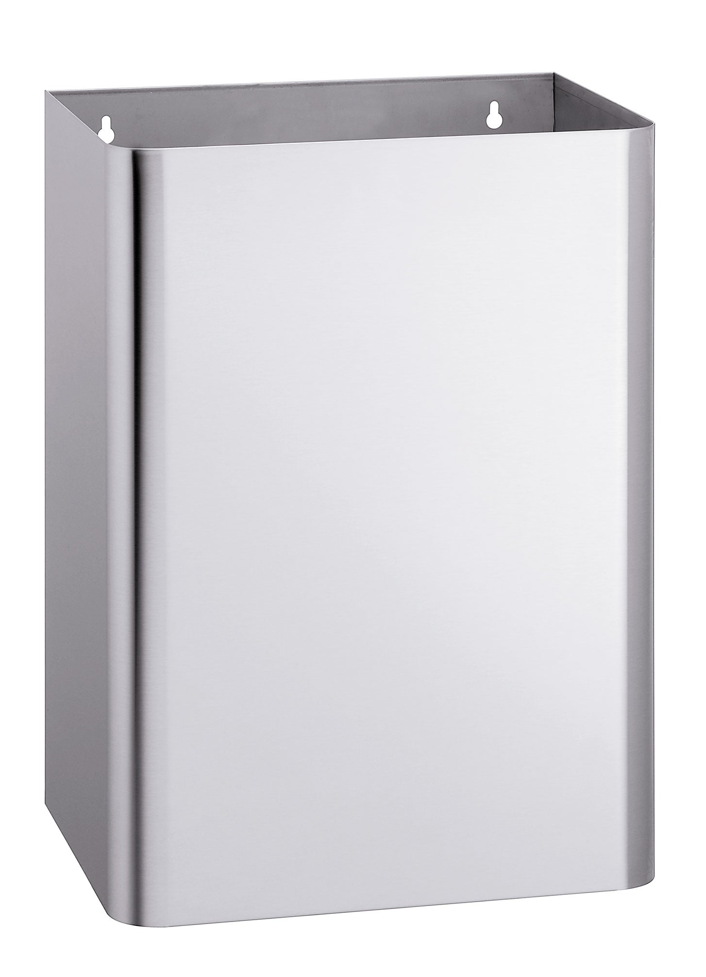 Bradley 355 0000 20.6 Gallon Surface Mounted Waste Receptacle - Satin Stainless Steel Trash Can for Commercial Restrooms & Office Buildings