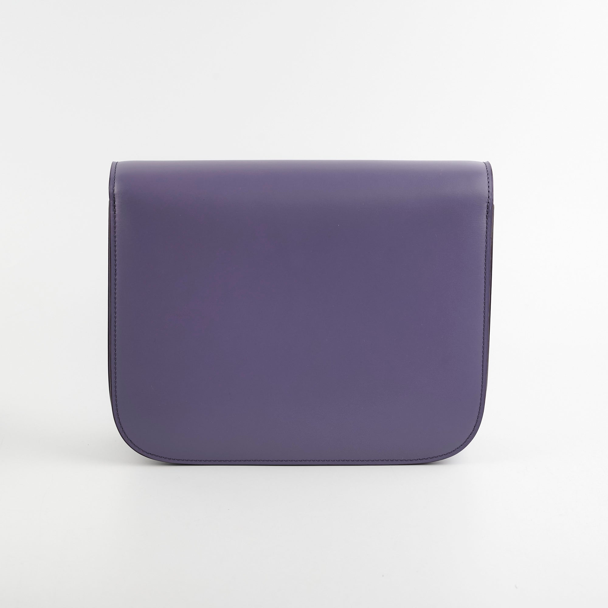 Celine Medium Purple Box Shoulder Bag for Women | Luxury Leather Crossbody Purse | Perfect for Work, Travel & Evening Out