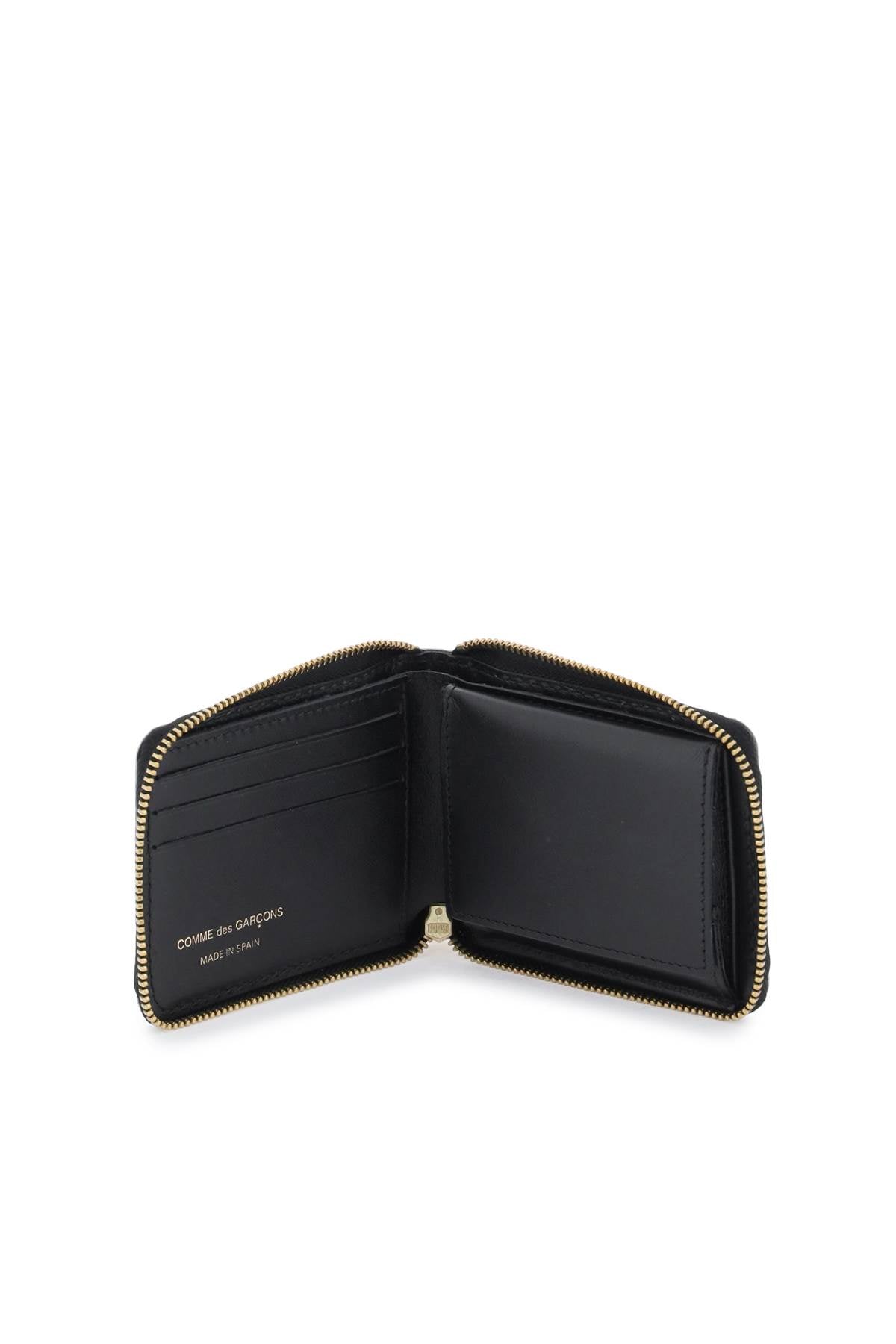Comme des Garçons Zip Around Wallet with Lenticular Effect - Stylish RFID-Blocking Wallet for Men & Women - Perfect for Travel, Business, and Everyday Use