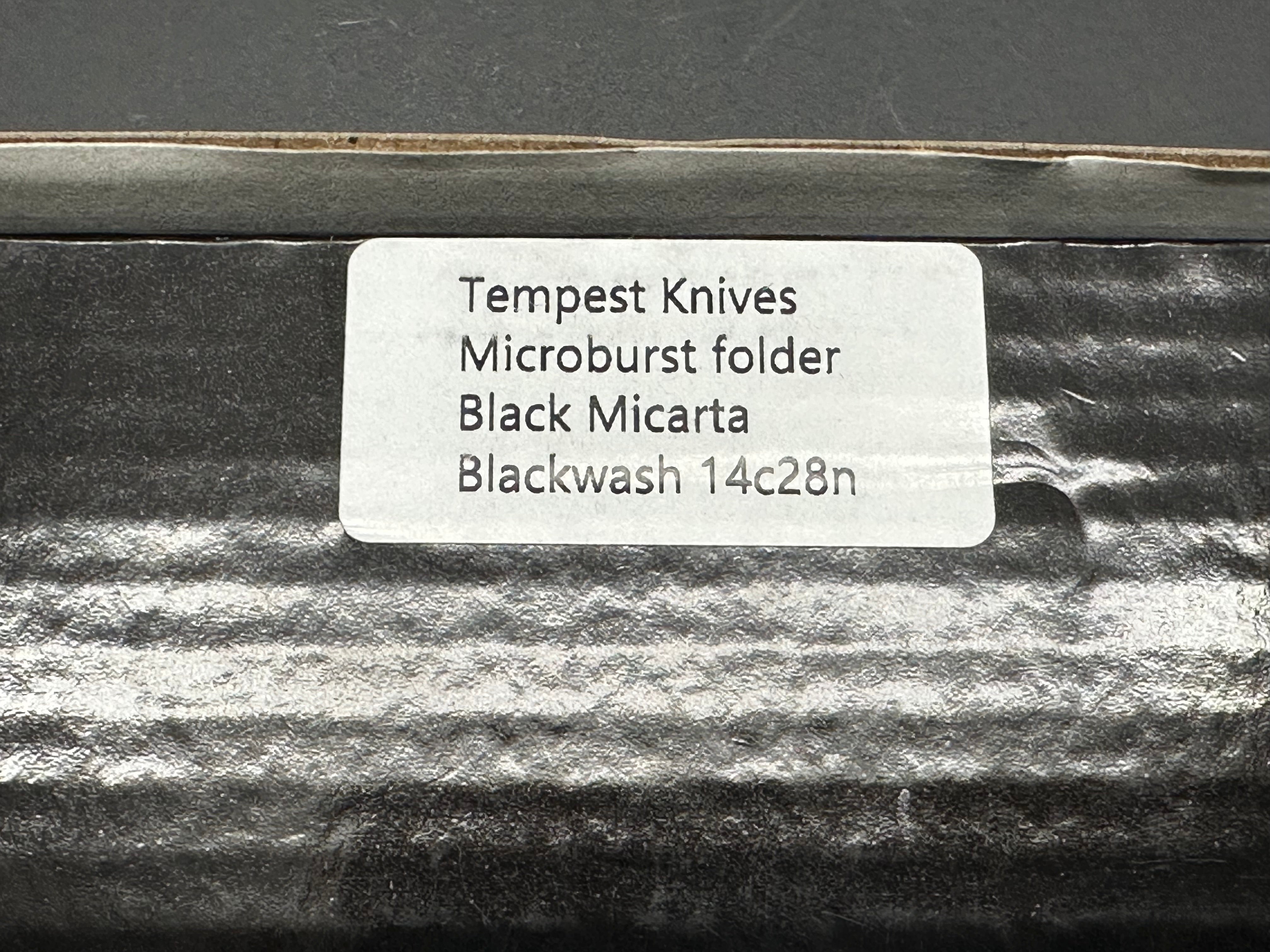 Tempest Knives Microburst Black Micarta Folding Pocket Knife - EDC, Camping, Hiking & Outdoor Survival Tool
