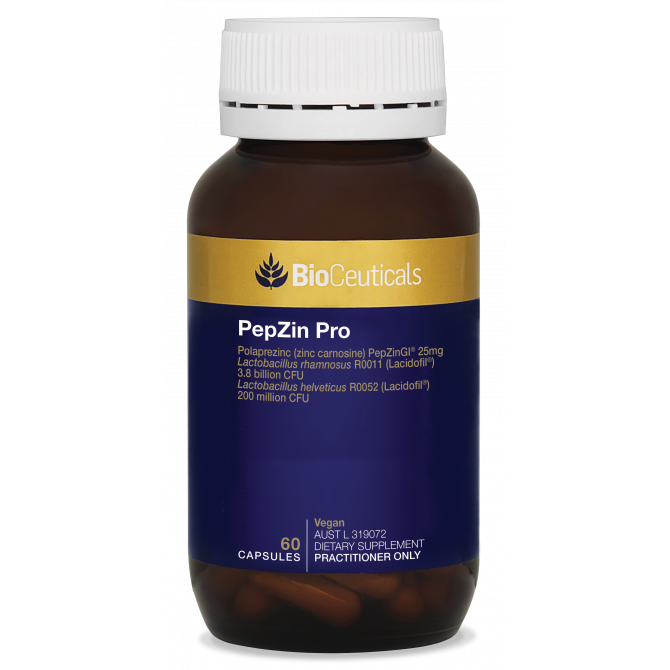 BioCeuticals Pepzin Pro Zinc Supplement for Gut Health & Immune Support - Supports Digestion, Stomach Lining & Acid Reflux Relief