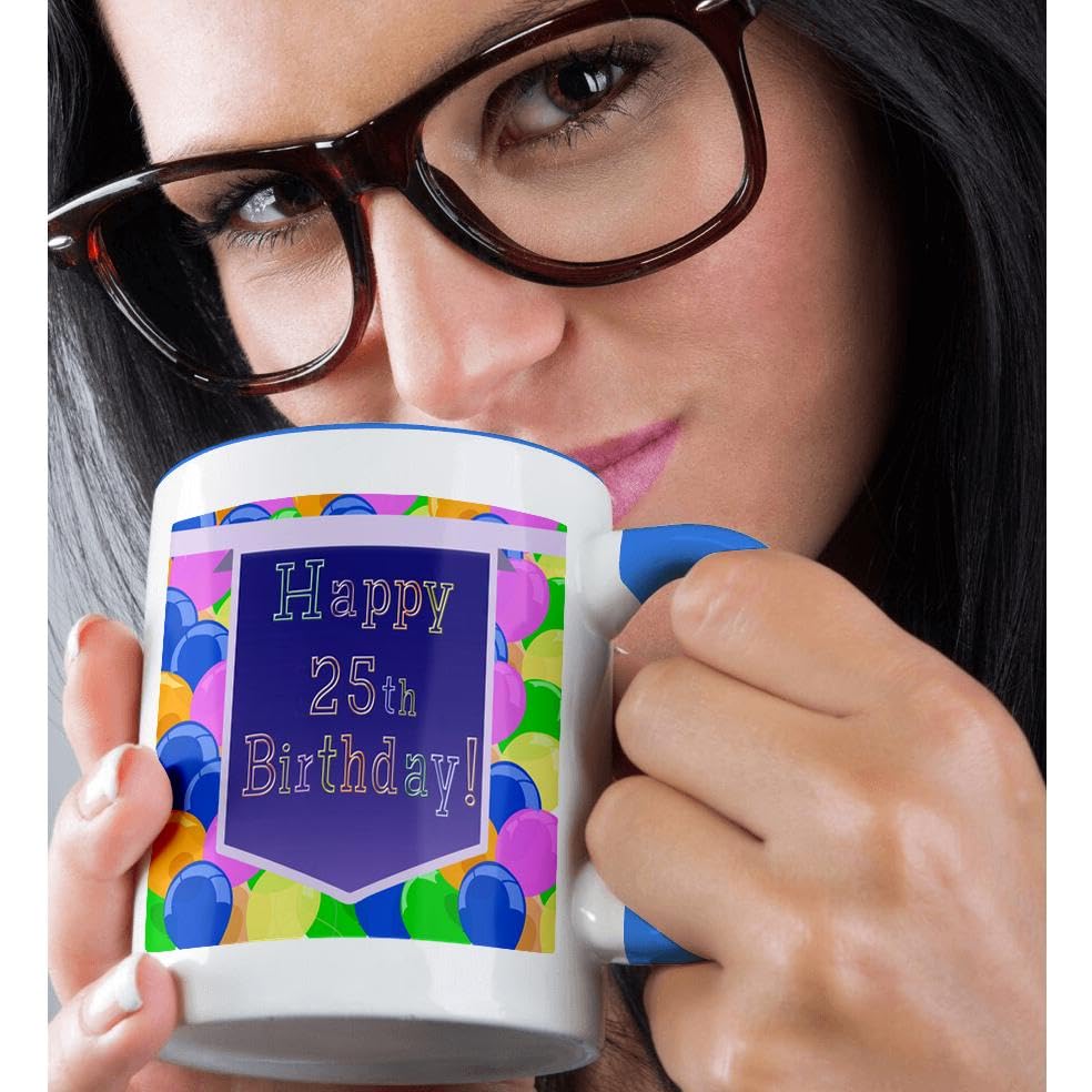 3D Rose 174814_6 Blue and White Ceramic Coffee Mug - Perfect for Home, Office & Gift Giving