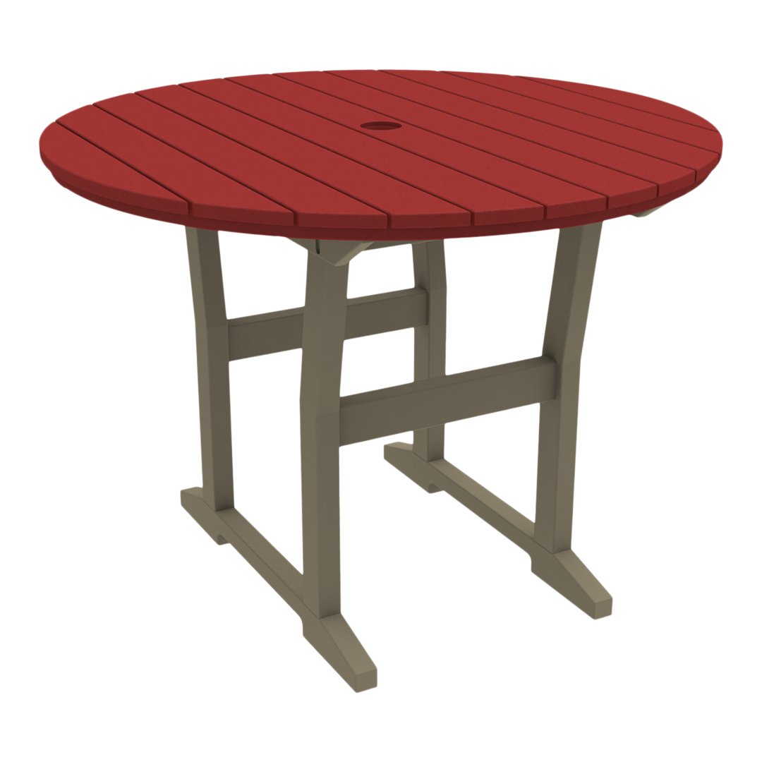 Coastline Cafe Round Dining Table - 36 Inch Modern Kitchen Table for Small Spaces, Breakfast Nook & Apartment - Perfect for Coffee Shops, Restaurants & Home Decor