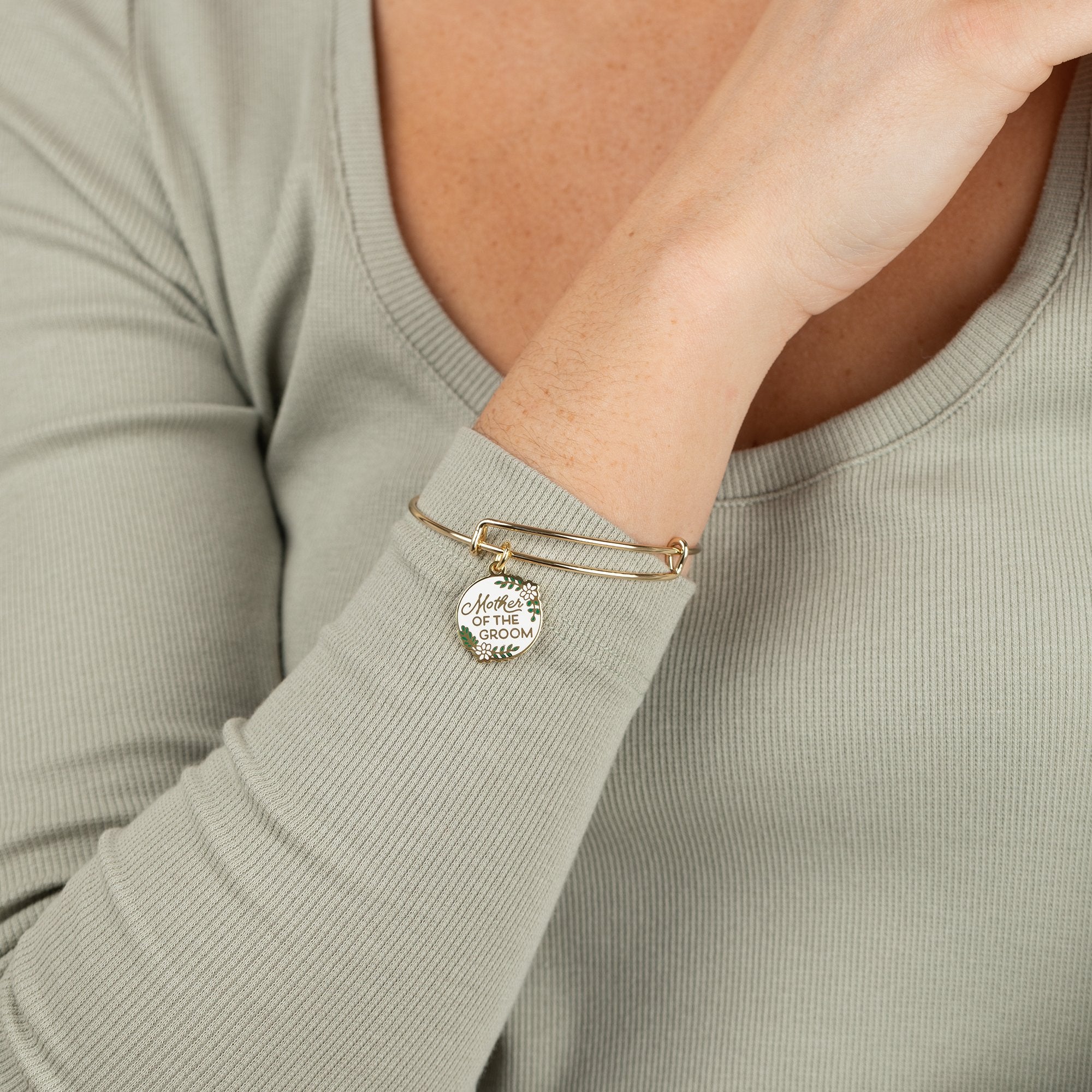 Elegant 'Mother of the Groom' Charm Bracelet - Sterling Silver Wedding Jewelry Gift for Special Occasions - Perfect for Bridal Showers, Rehearsal Dinners & Mother's Day