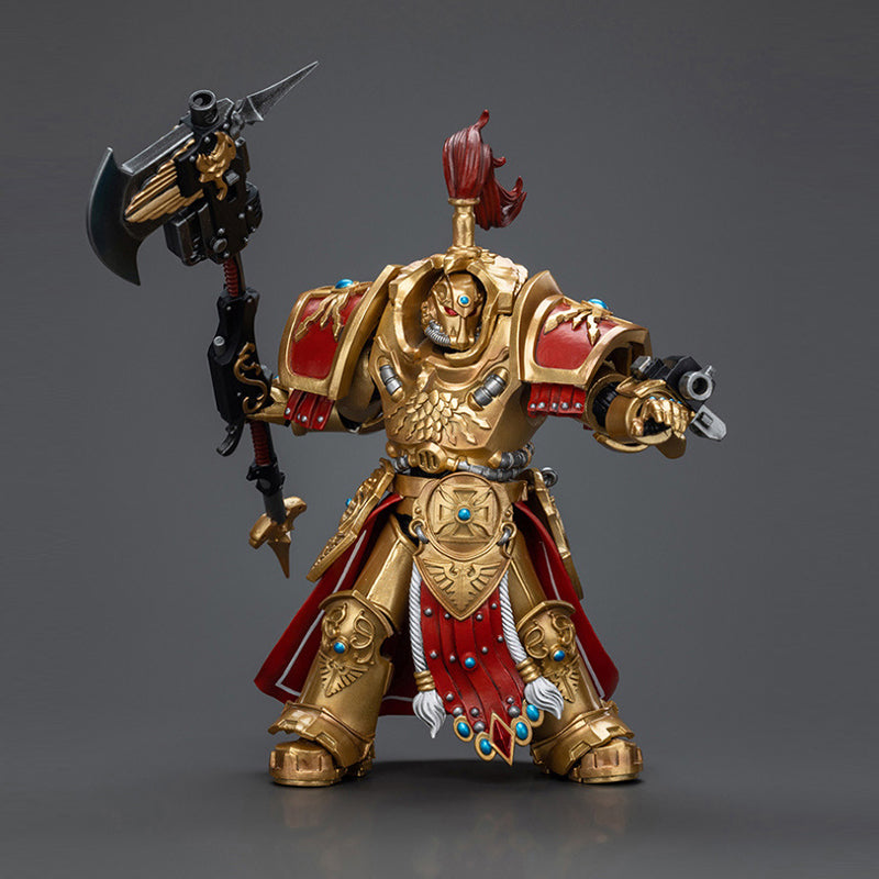JOYTOY 1/18 Scale Warhammer 40K Adeptus Custodes Allarus Custodian Action Figure with Castellan Axe - Collector's Edition for Warhammer Fans & Tabletop Gaming Enthusiasts - Perfect for Display, Role-Playing Battles, and Warhammer 40K Collections