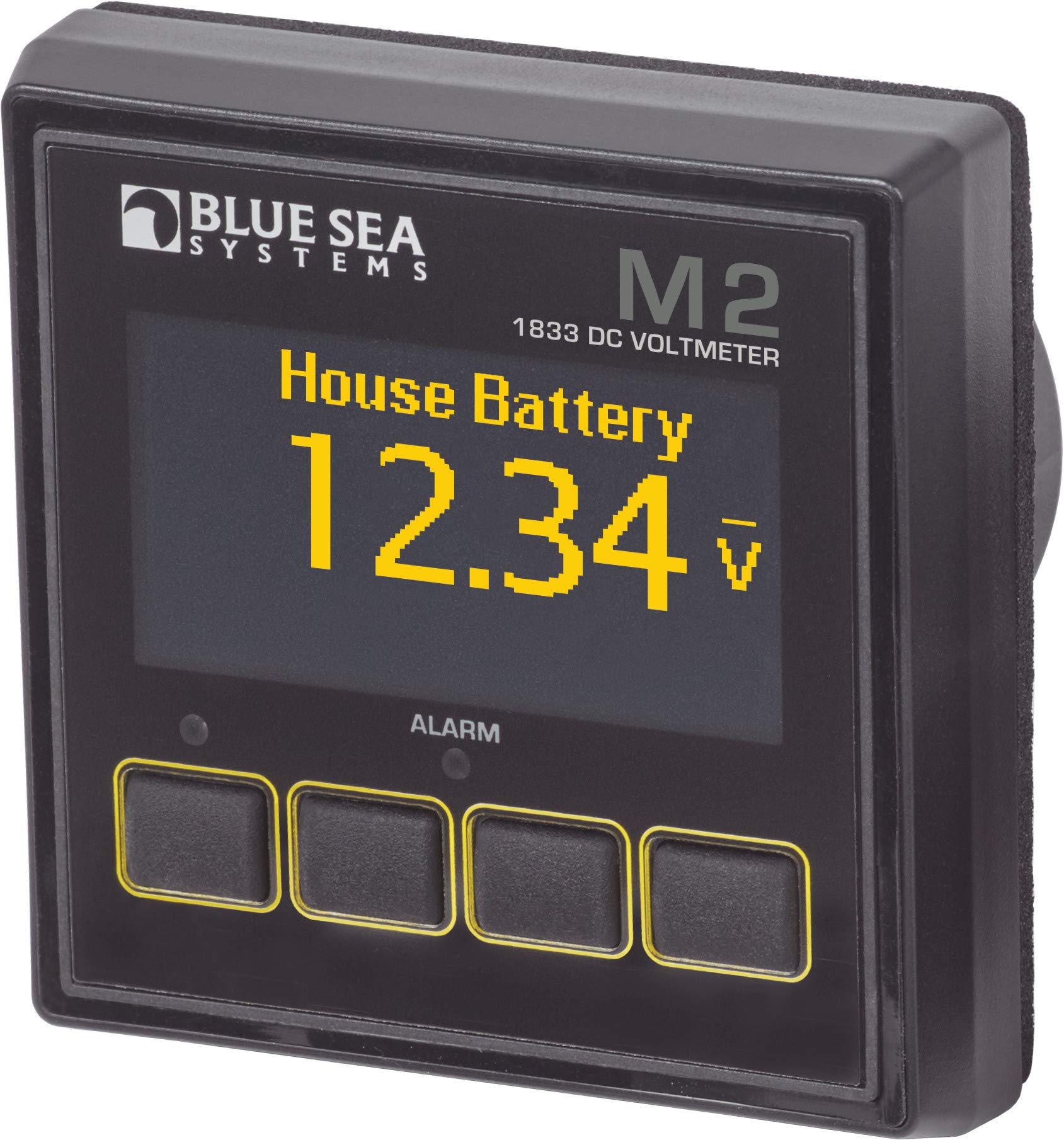 Blue Sea Systems M2 OLED Digital Meters - Marine Battery Monitor for Boats, RVs & Solar Power Systems | Accurate Voltage & Current Measurement