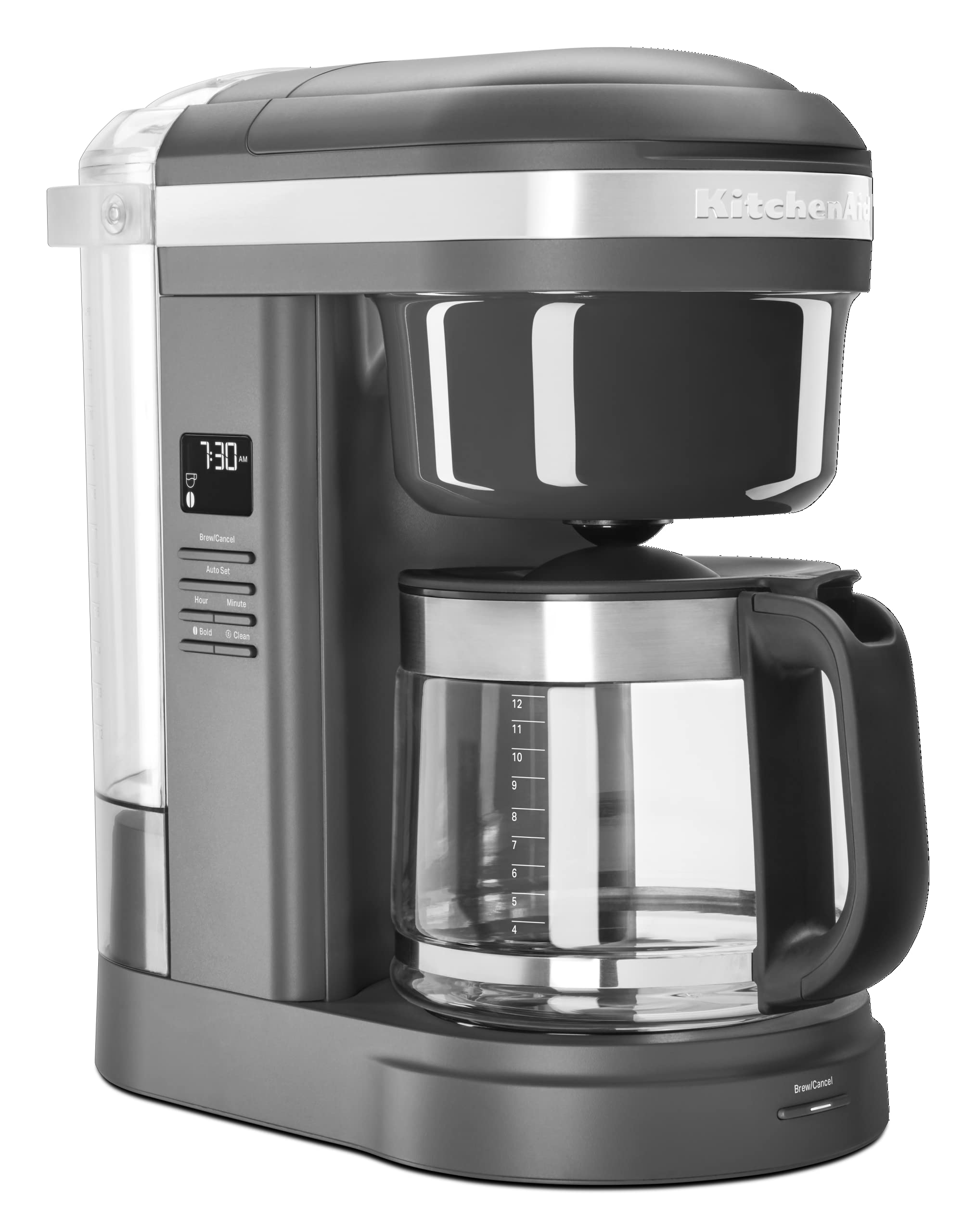 KitchenAid KCM1208DG 12-Cup Programmable Coffee Maker with Spiral Showerhead & KMT2115 2-Slice Toaster for Bagels, Bread, Pastries - Silver | Perfect for Home Kitchens, Offices & Breakfast Nooks