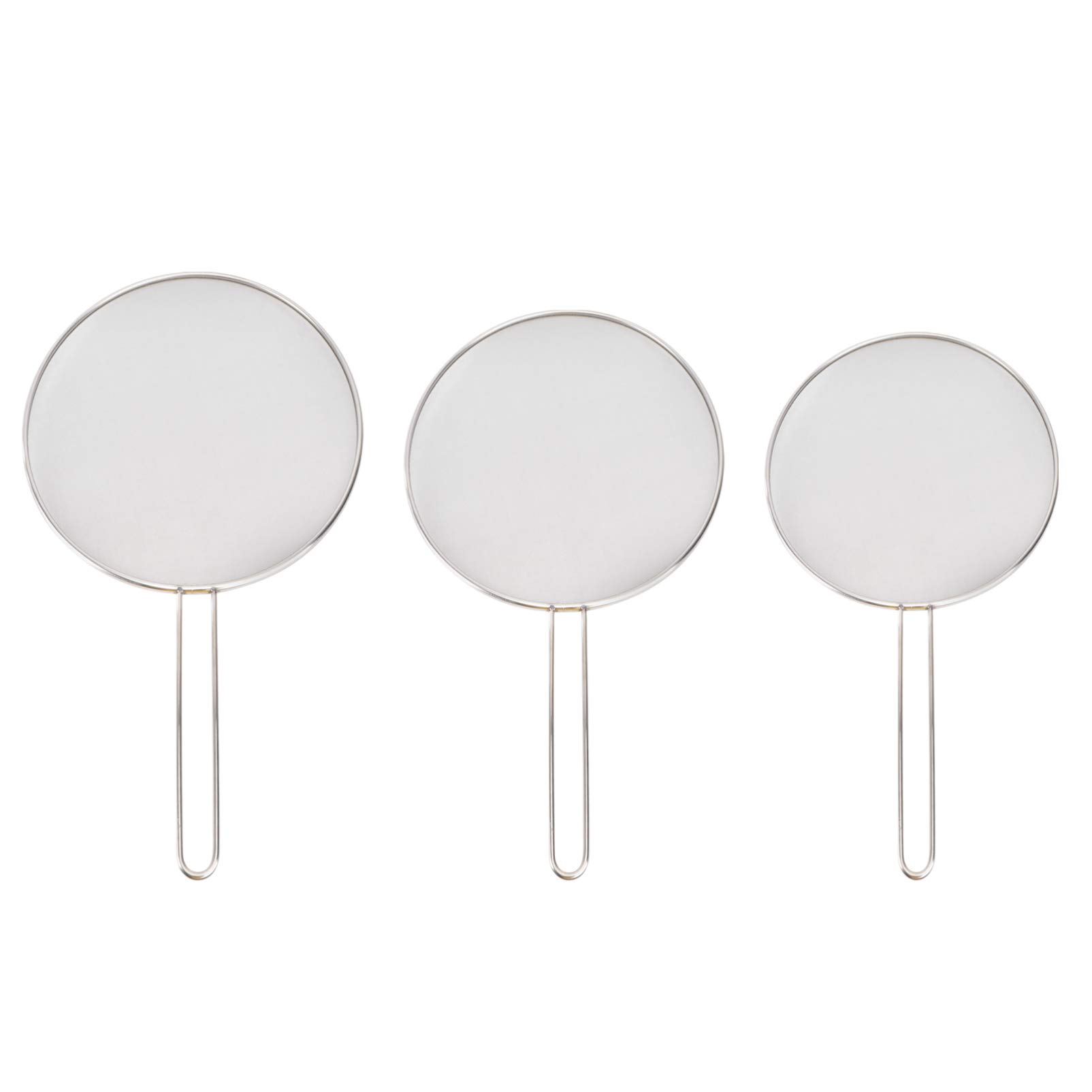 Stainless Steel Mesh Splatter Screen Set - 3-Piece Grease Guard for Frying Pans (25cm, 30cm, 33cm) | Hot Oil Splatter Protector, Cooking Safety Cover | Perfect for Stovetop Cooking, Deep Frying & Kitchen Safety