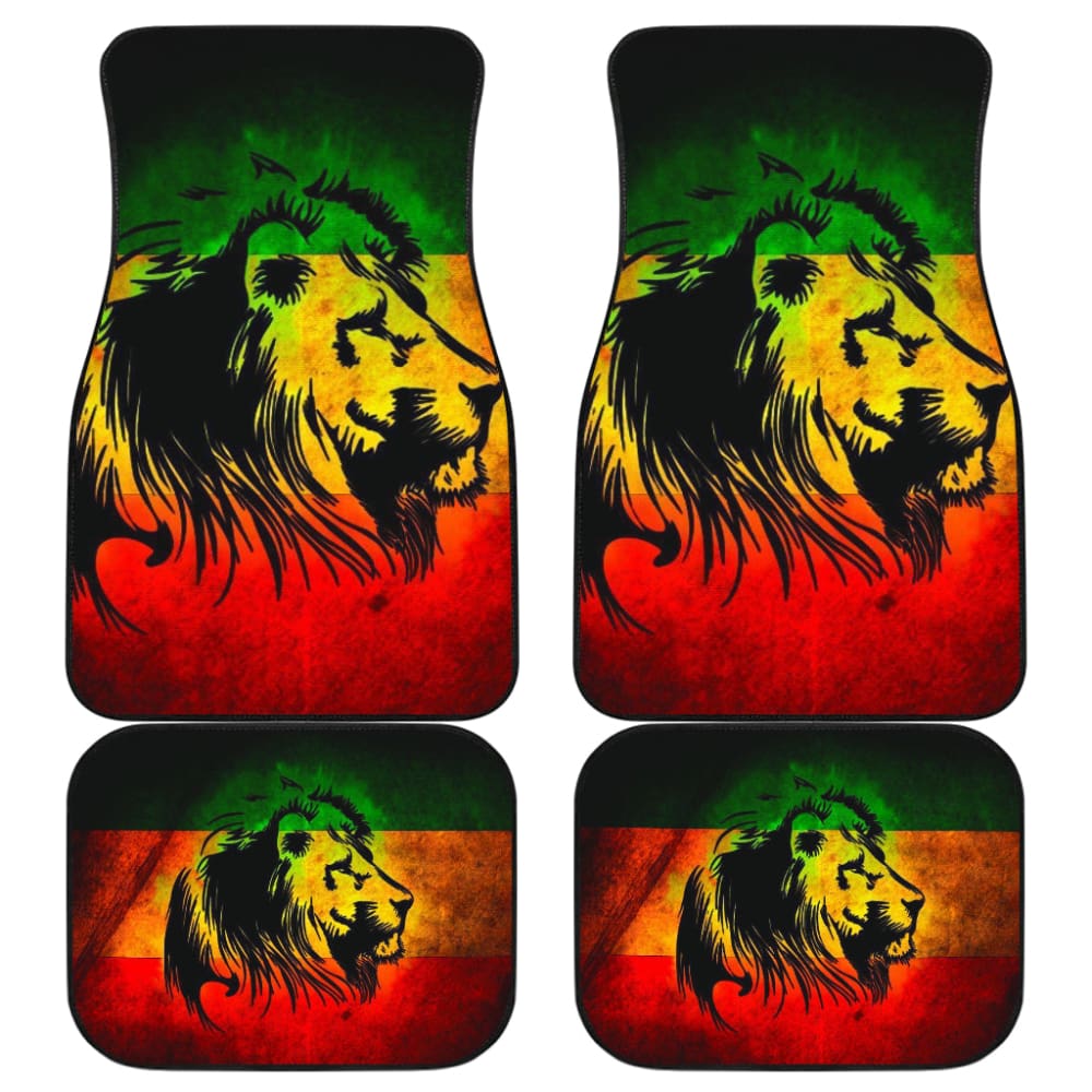 Reggae Rasta Lion Car Floor Mats - Custom Fit, Non-Slip, Durable All-Weather Protection - Perfect for Jeep, SUV, Truck & Car Accessories - Great Gift for Reggae Music Lovers & Rasta Fans
