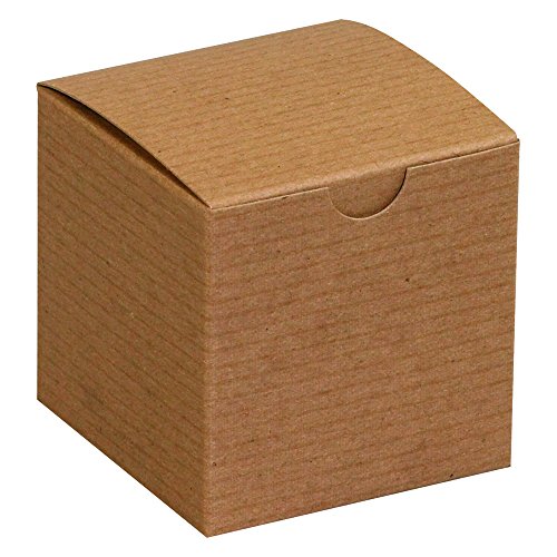 Aviditi 3x3x3 Inch Kraft Gift Boxes - Pack of 100 Easy Assembly Small Gift Boxes for Holidays, Birthdays, Weddings & Party Favors | Perfect for Christmas Presents, Baby Showers & Corporate Gifts