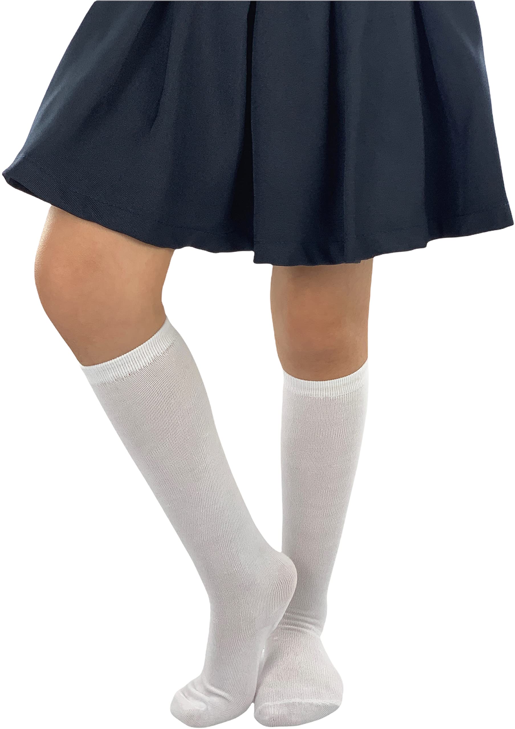 ToBeInStyle Women's Knee High Socks - Pack of 6 or 12 - Soft Comfortable Cotton Blend - Perfect for Boots, Workout & Winter Warmth