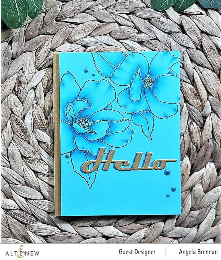 China Rose Outline Stamp Set for DIY Painting - Floral Art Stamps for Scrapbooking, Card Making & Home Decor