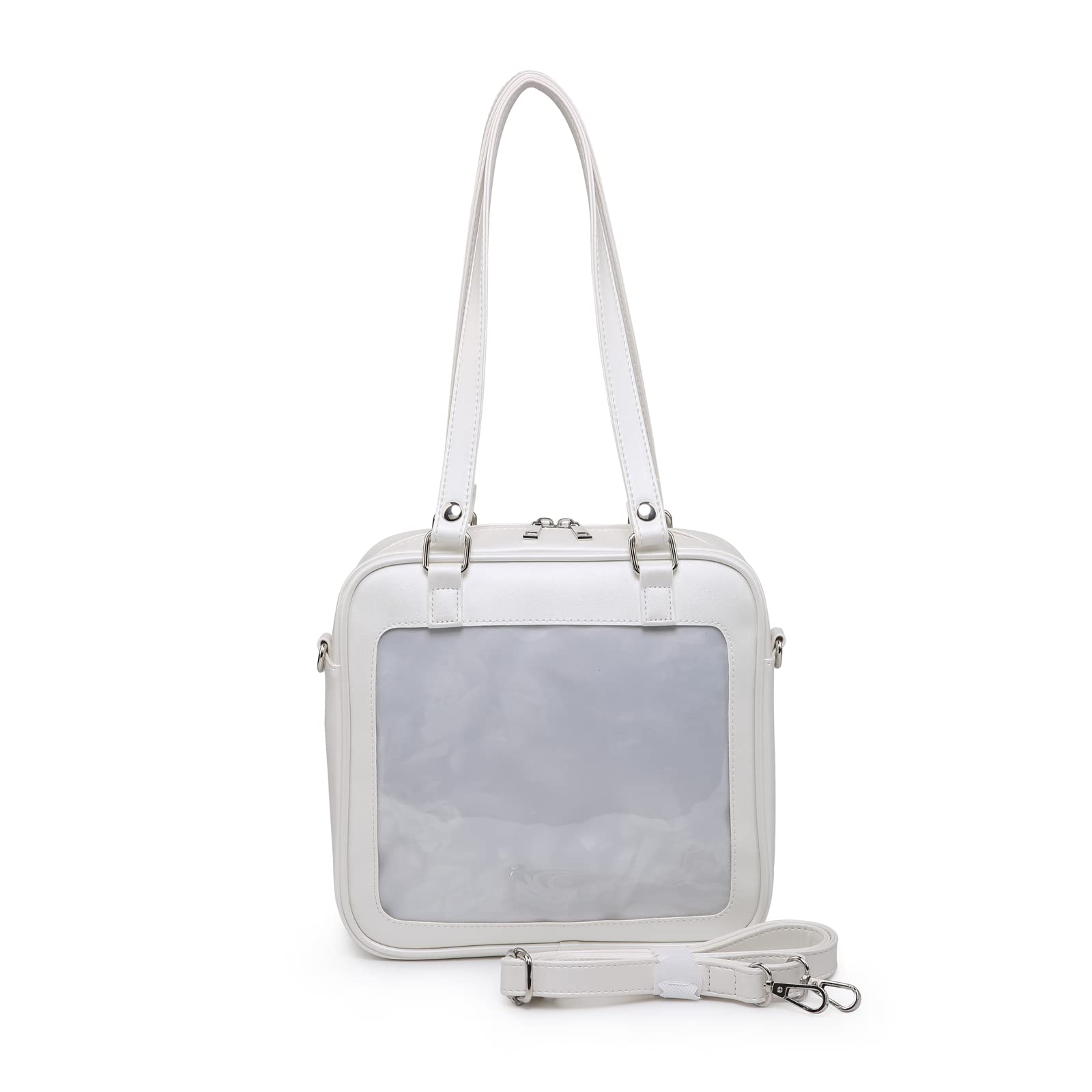 Rainbow Smile Anime Ita Bag Backpack - Heart Shaped Crossbody Purse for JK Uniform & Pin Display | Cute Kawaii Cosplay Accessory for Conventions, School & Daily Use