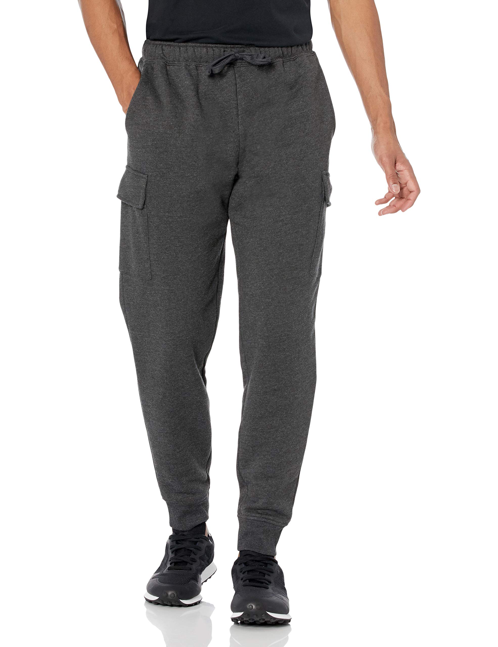 Amazon Essentials Men's Fleece Cargo Sweatpants - Comfortable Jogger Pants with Multiple Pockets for Casual Wear, Workout & Lounge