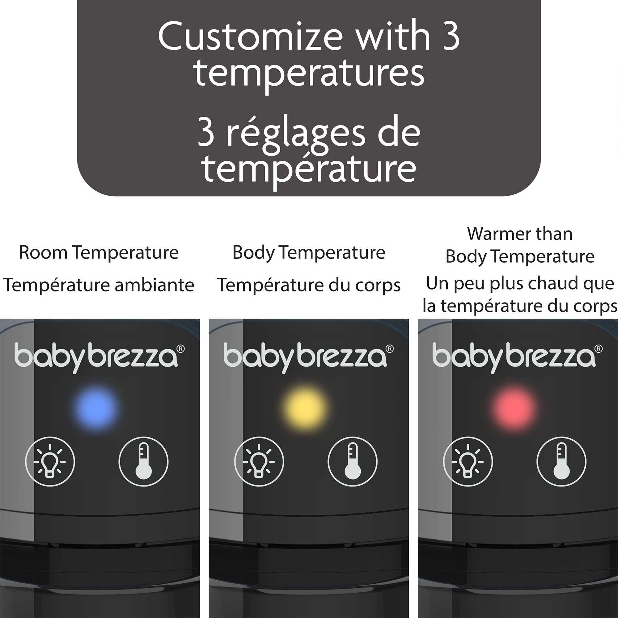Baby Brezza Instant Warmer Advanced with LED Nightlight - Digital Baby Bottle Warmer for Formula & Breastmilk - Perfect Temperature Water Dispenser 24/7 - Ideal for Night Feedings & Travel - Black, 1.0 Count