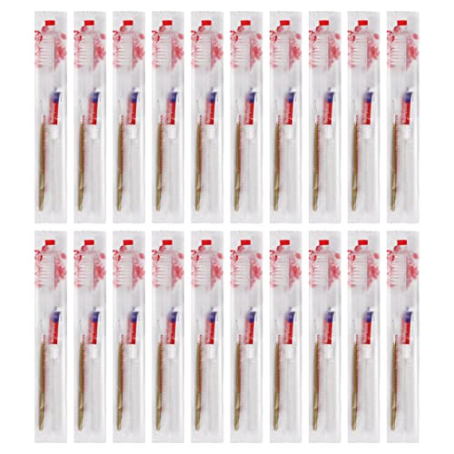 20 Pack Disposable Toothbrushes with Toothpaste - 5 Color Mixed Set | Travel, Camping, Office & Emergency Dental Care