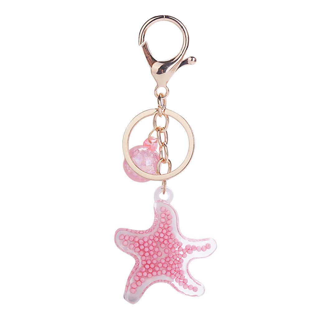 Star Keychain - Cute Metal Key Ring for Keys & Gifts - Home & Office Use