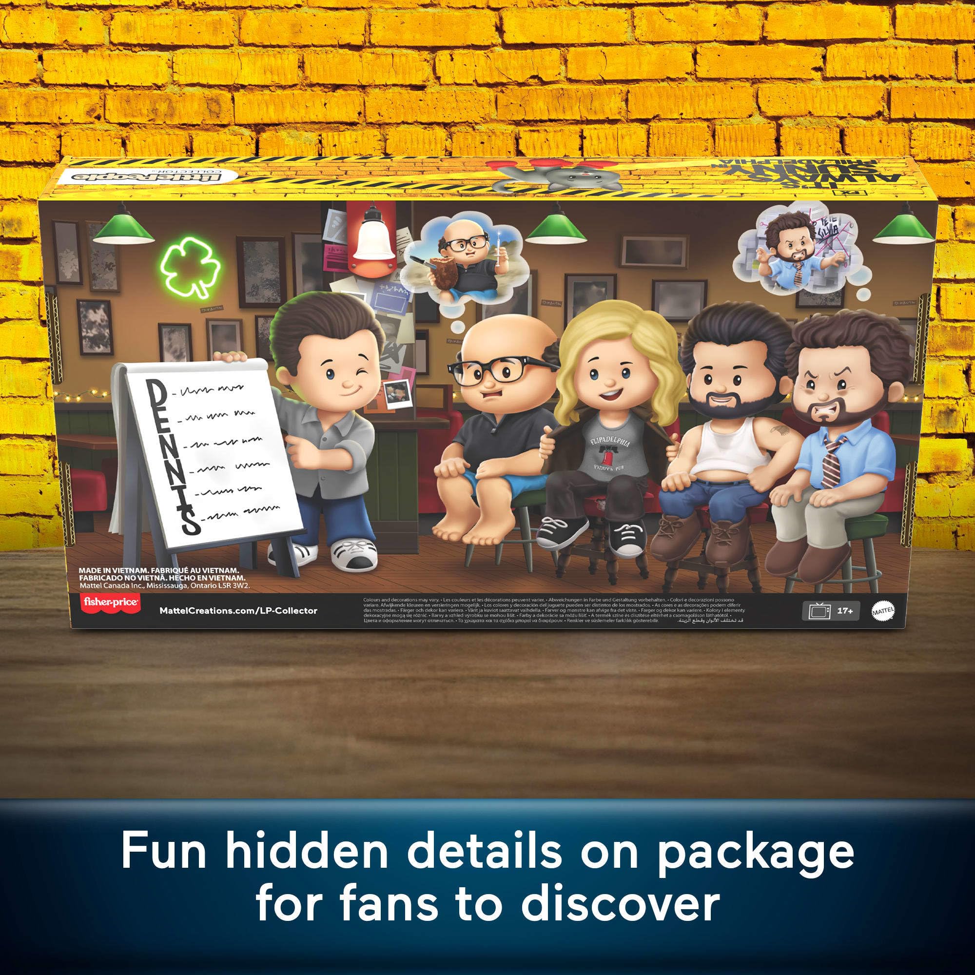 It's Always Sunny in Philadelphia Little People Collector's Edition Figure Set - Special Display Box for Adults & Fans | Perfect for Home Decor, Office Display, and Gift for TV Show Lovers