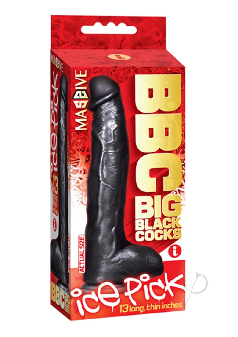Realistic BBC Big Black Cocks Ice Pick Dildo - 13 Inch Black Adult Toy for Couples & Solo Play - Perfect for BDSM, Roleplay & Spicing Up Your Sex Life