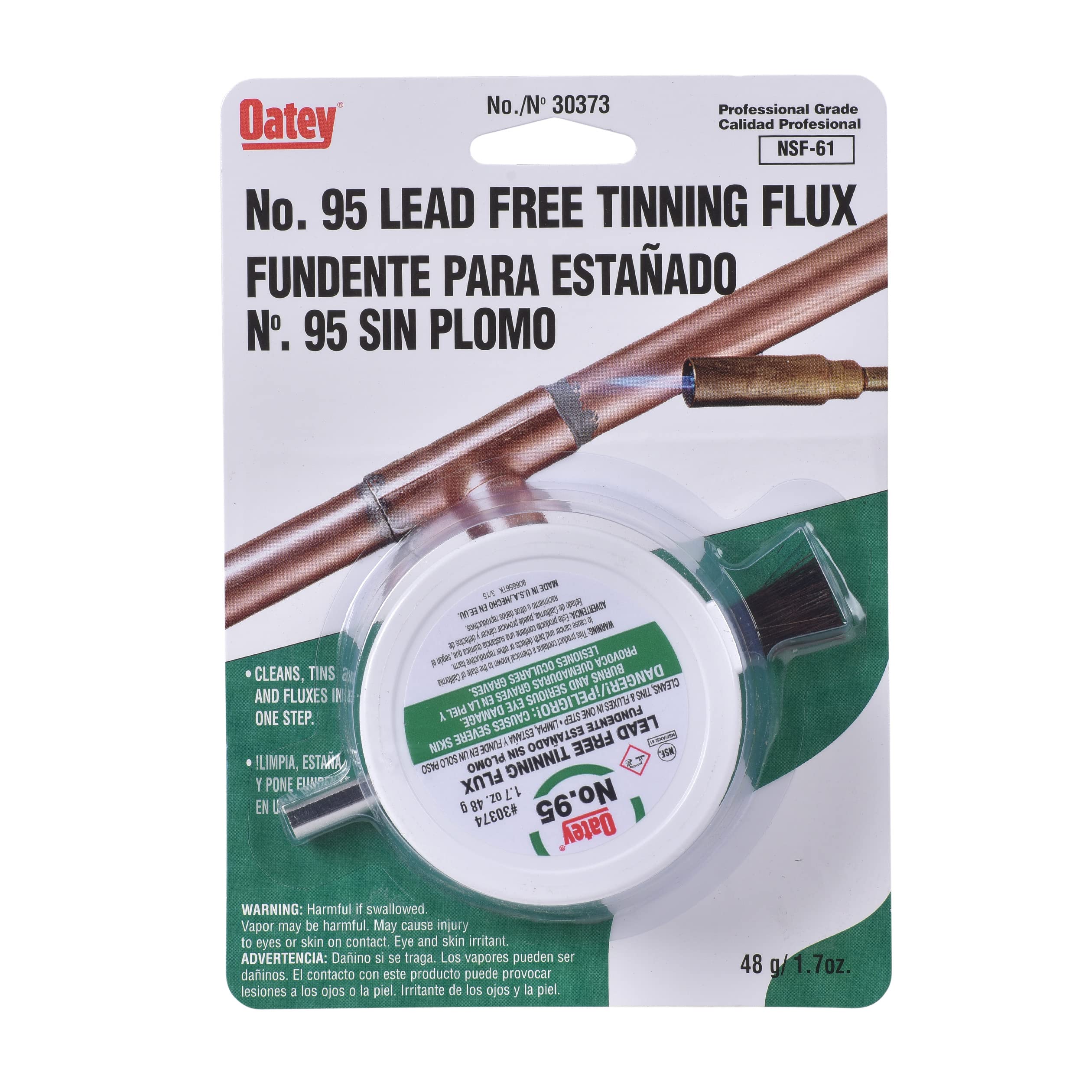 No. 95 Lead-Free Tinning Flux for Electronics Soldering - 1.5oz Carded - Perfect for PCB Repair, DIY Projects & Electrical Work