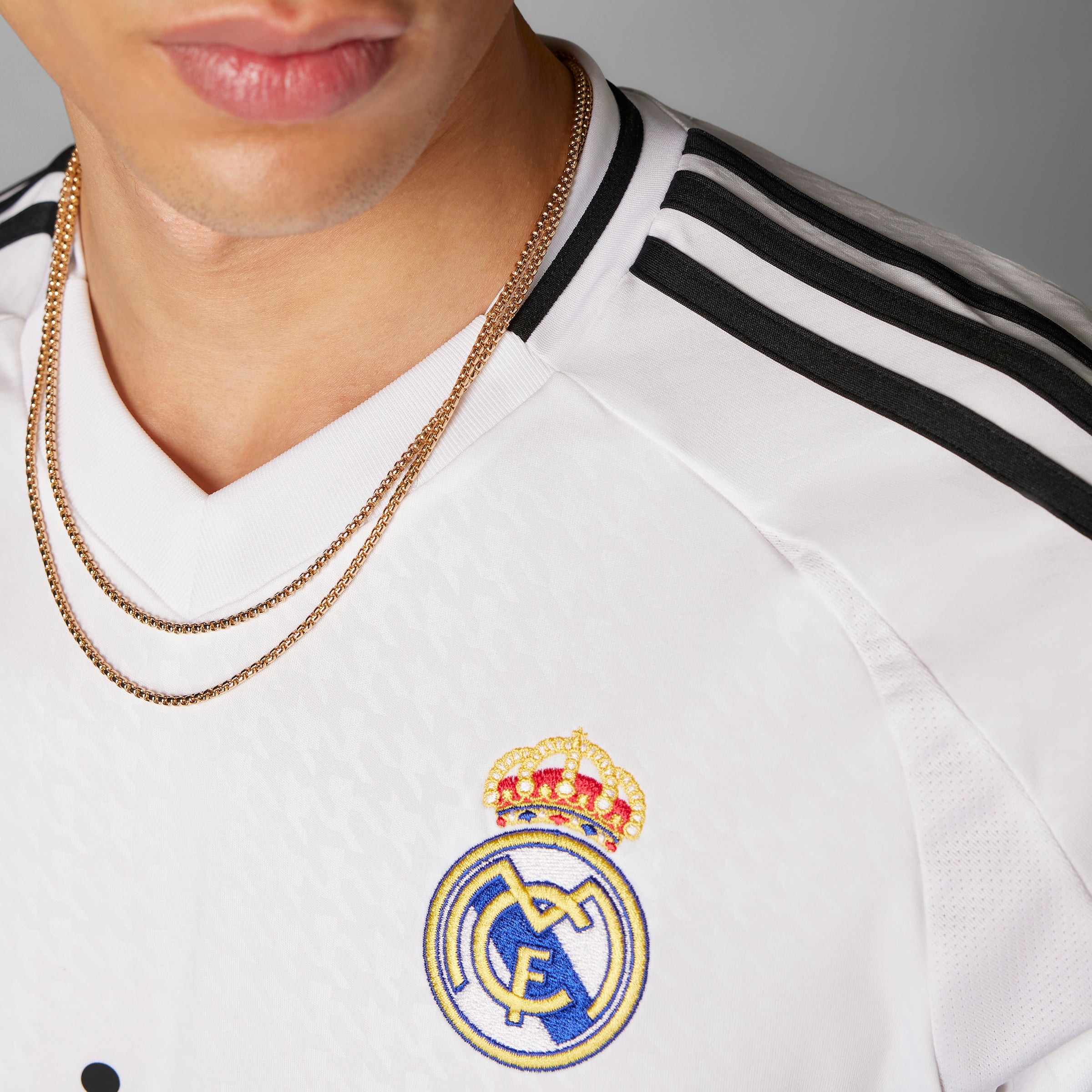 Adidas Real Madrid 24/25 Home Short Sleeve Soccer Jersey - Authentic Football Shirt for Men, Women & Kids - Perfect for Matches, Training & Fan Support