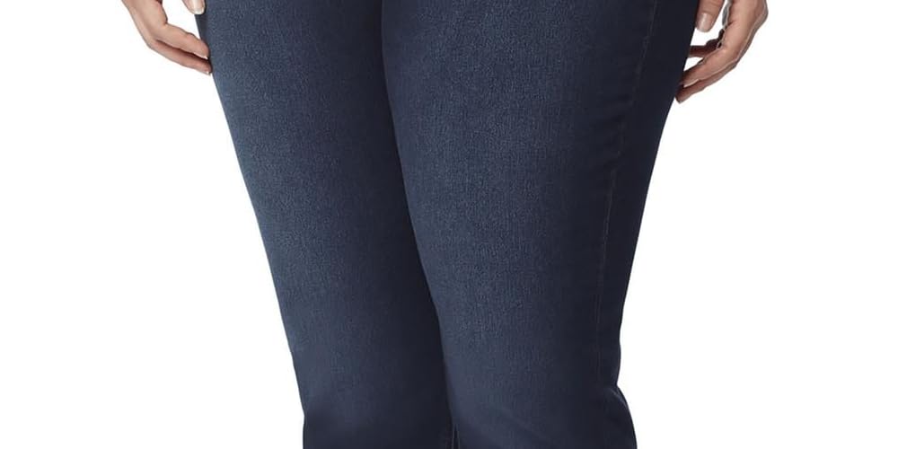 Jones New York Women's Plus Size High Rise Skinny Ankle Jeans in Onyx - Comfortable Stretch Denim Pants for Work, Casual & Night Out