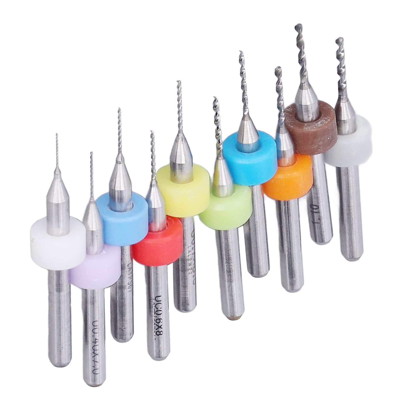 10Pcs Tungsten Carbide Mini Drill Bit Set - High-Speed Rotary Tool Bits for Fast Drilling, Printer Nozzle Cleaning & Precision DIY Projects | Perfect for Jewelry Making, PCB Repair & Small Craft Work