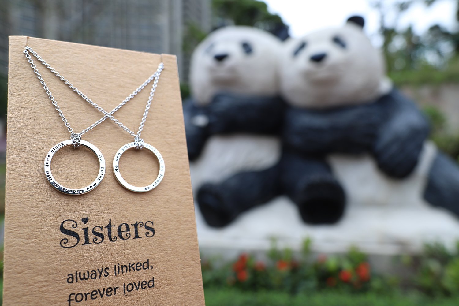 Sister Necklace Set of 2 - Meaningful Best Friend Gifts for Sisters, BFFs & Sister-in-Law - Handmade Birthday Jewelry for Women - Perfect for Anniversaries, Christmas & Special Occasions